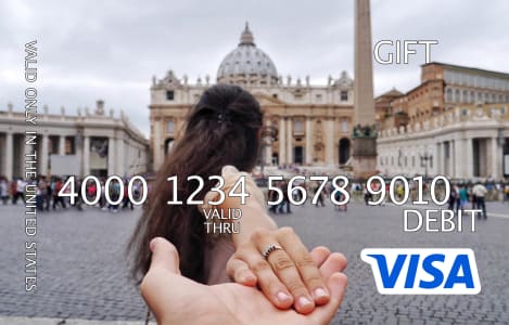 Custom Visa gift card