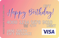 Birthday Gift Cards - Customize a Visa Gift Card