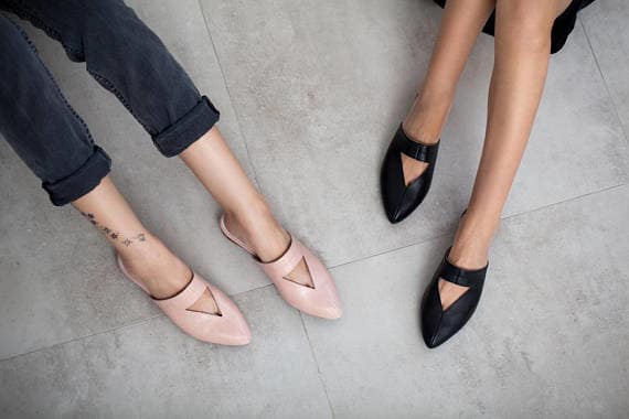 black womens mules
