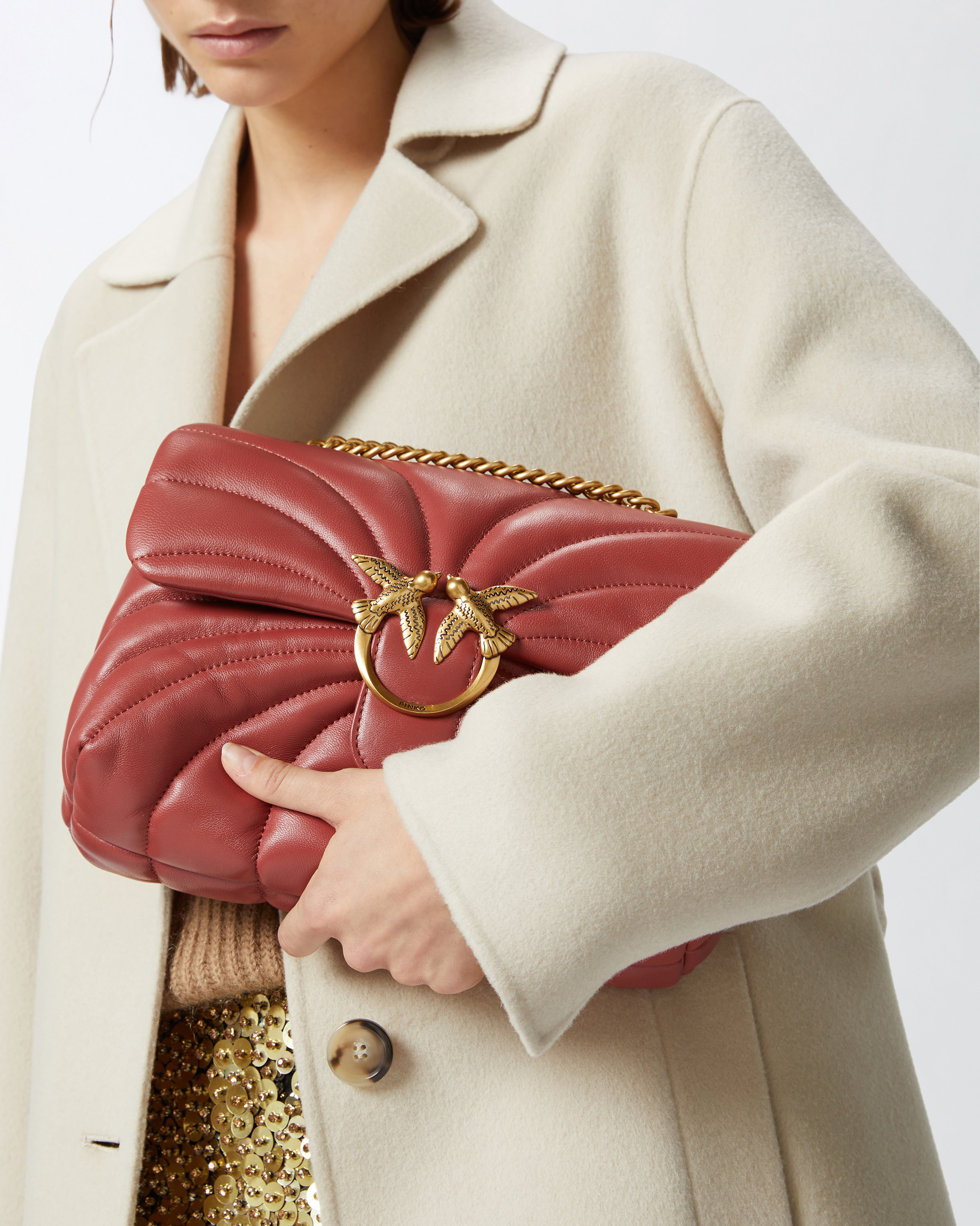 Большая сумка кросс-боди Love Bag Puff со стеганым узором в виде бабочки 5