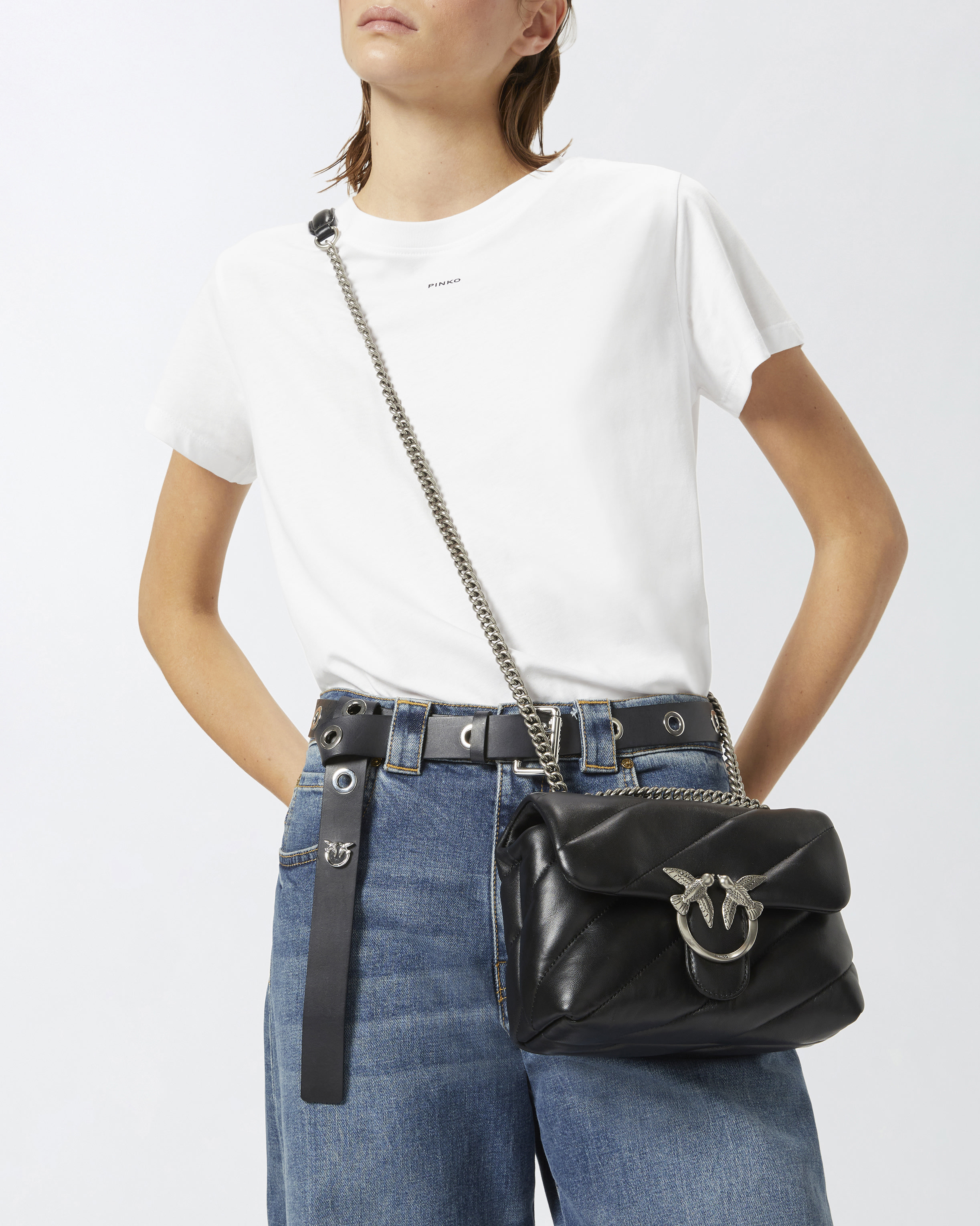 Mini Love Bag Puff Maxi Quilt PINKO → Compra en línea