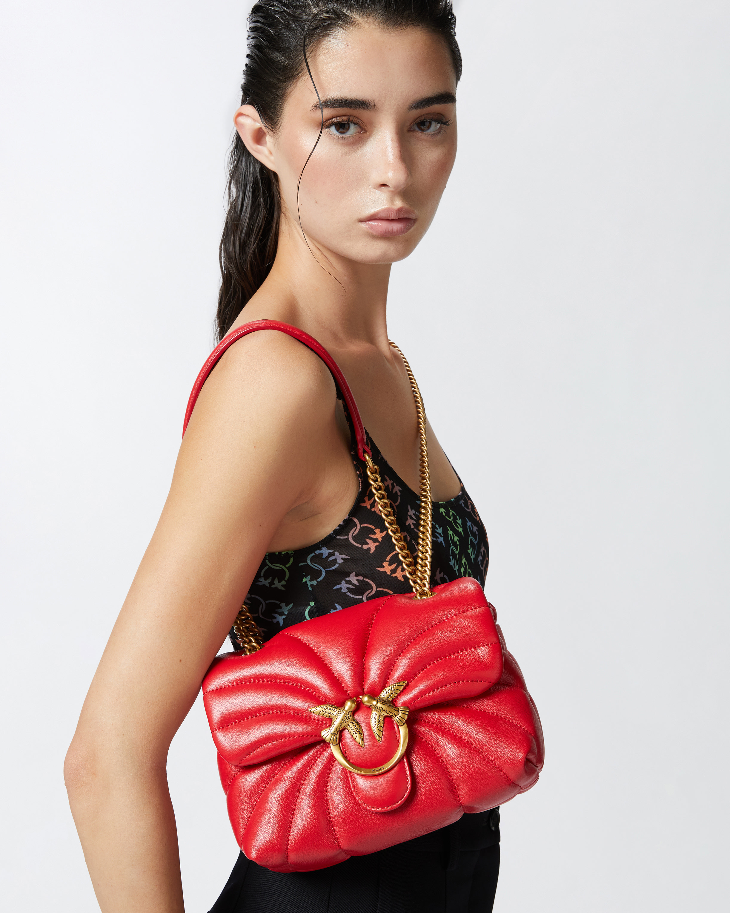 Мини-сумка кросс-боди Love Bag Puff Butterfly из кожи наппа 4