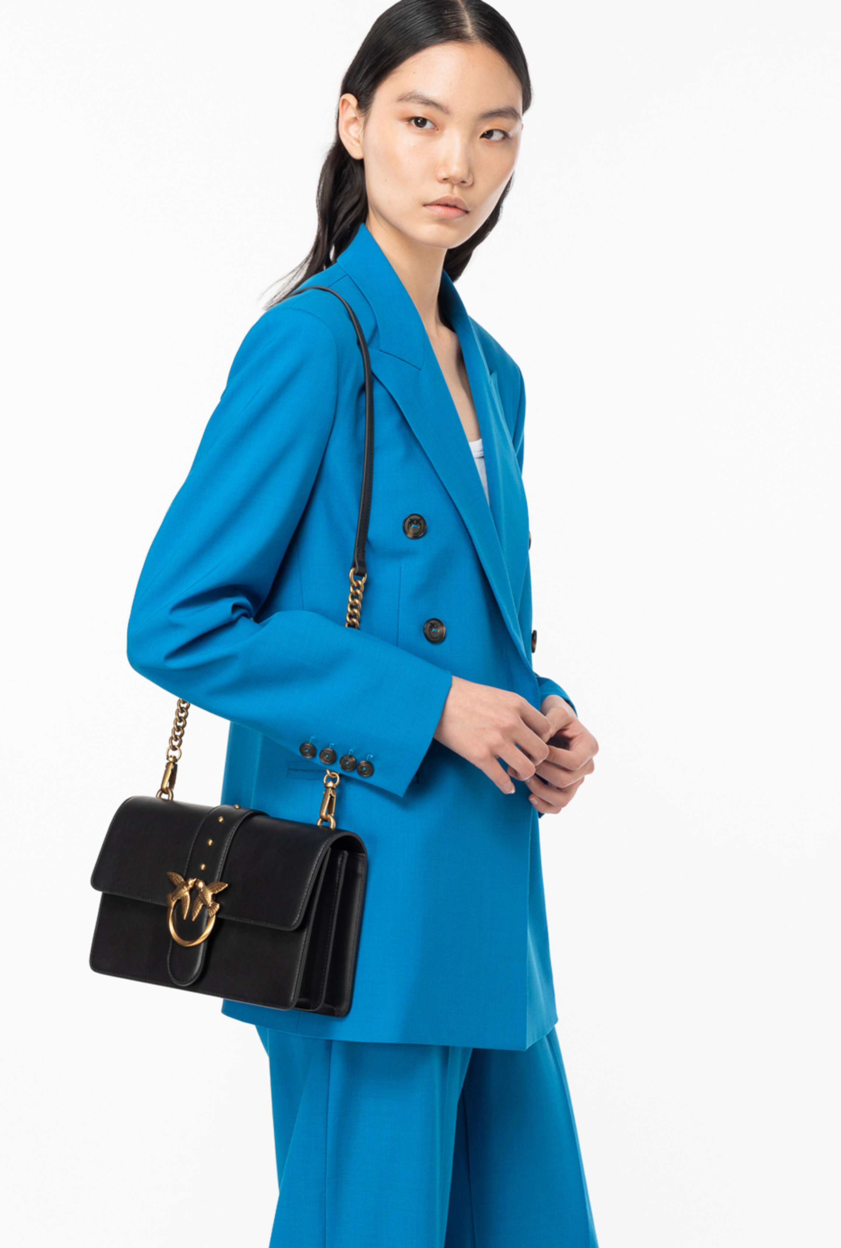 Pinko Classic Love Bag One Simply In Black-antique Gold