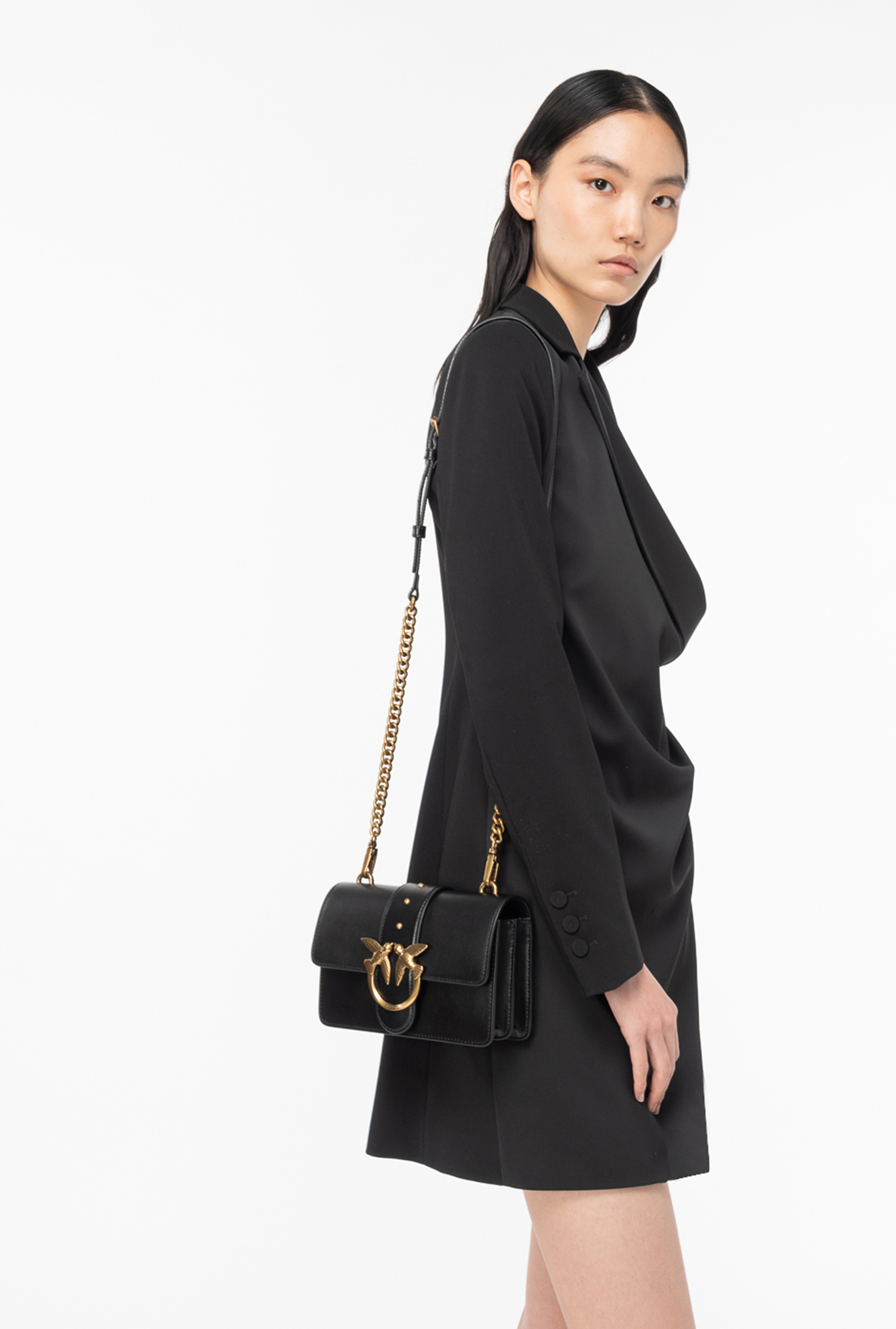 PINKO: Mini bolso para mujer, Negro  Mini Bolso Pinko 100059A0F1 en línea  en