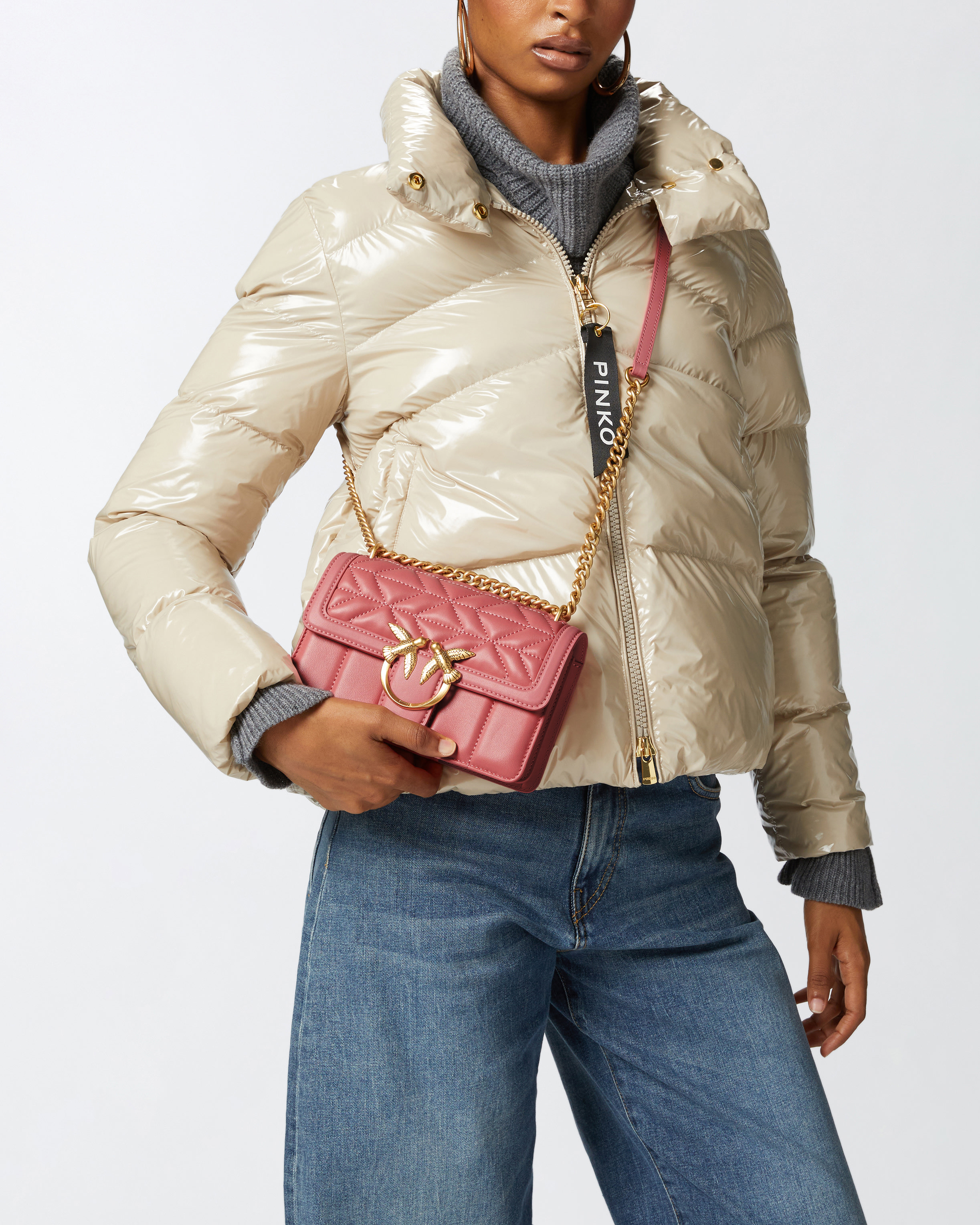 Sac à bandoulière Love Bag en cuir nappa matelassé 4