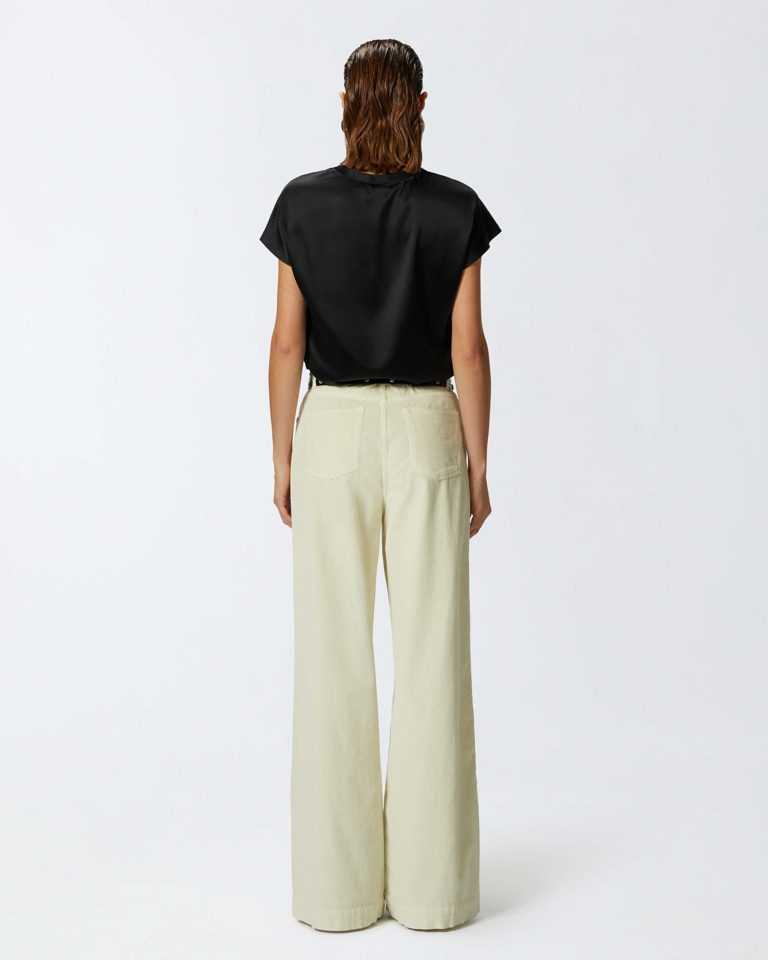 Silk-blend short-sleeved blouse 2