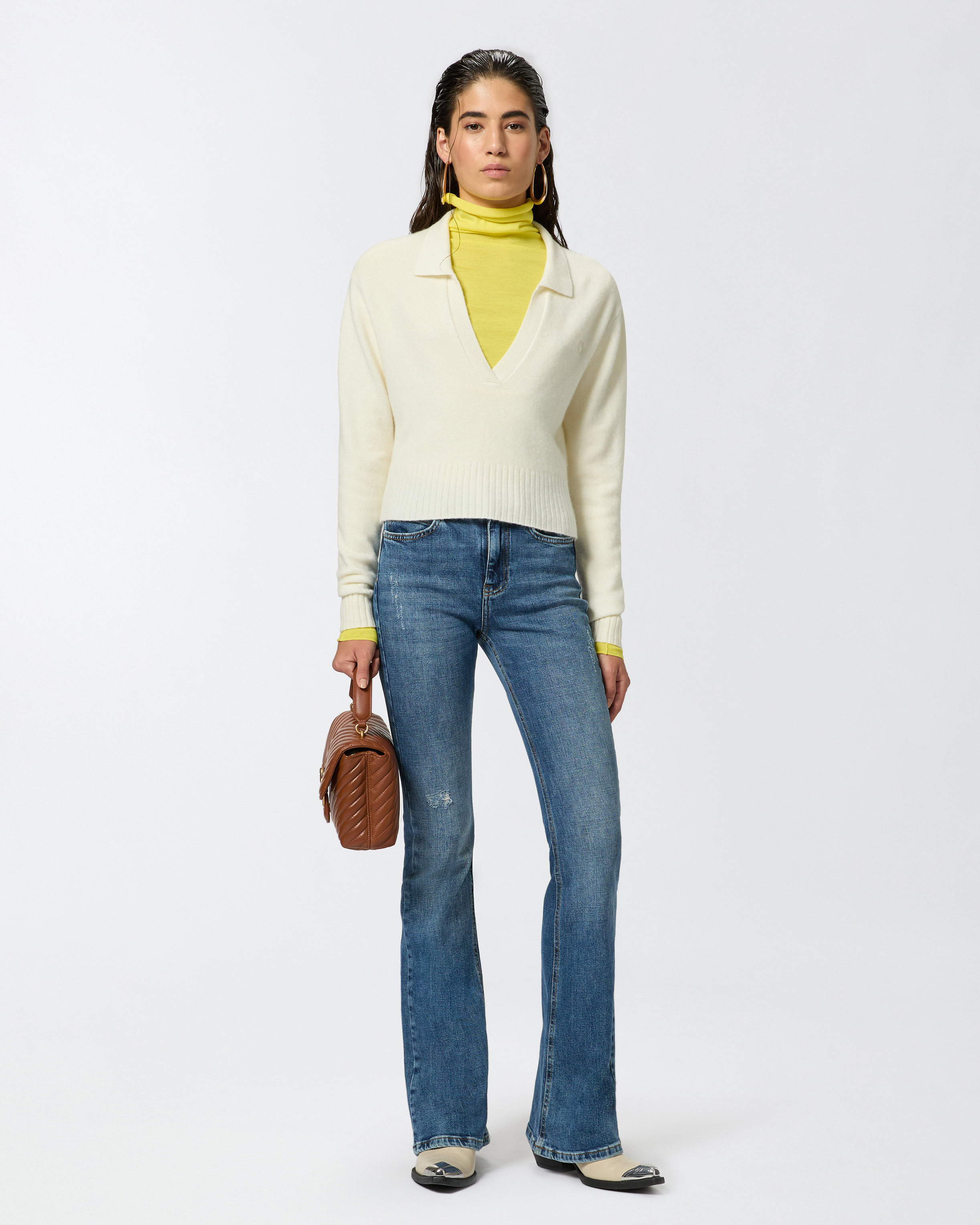 ブルーコンフォートデニム ベルボトムジーンズ 0