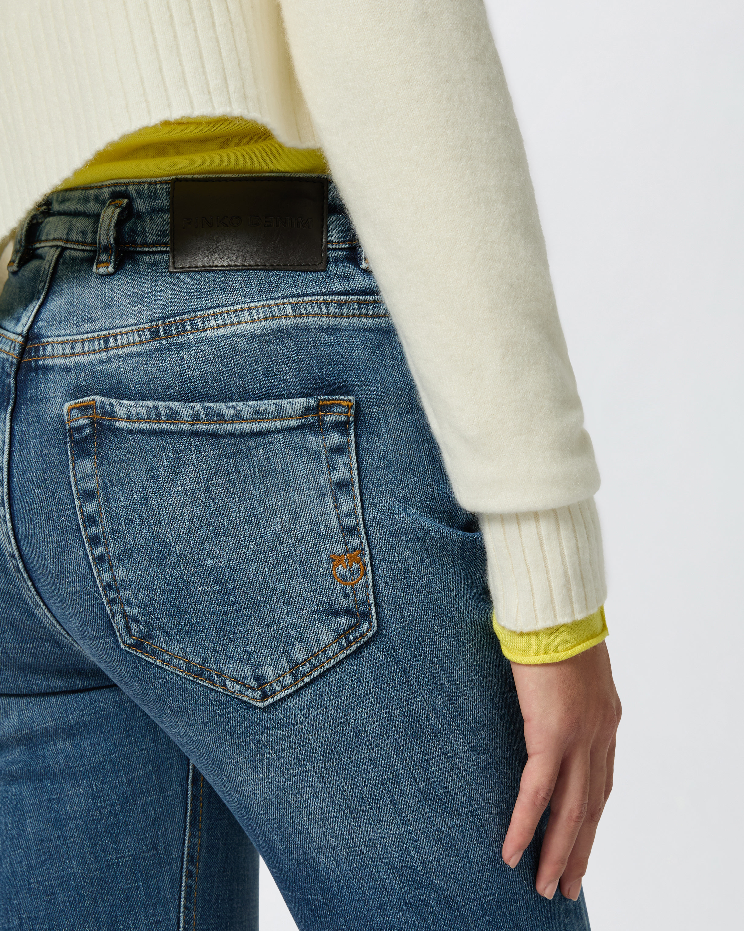 ブルーコンフォートデニム ベルボトムジーンズ 3