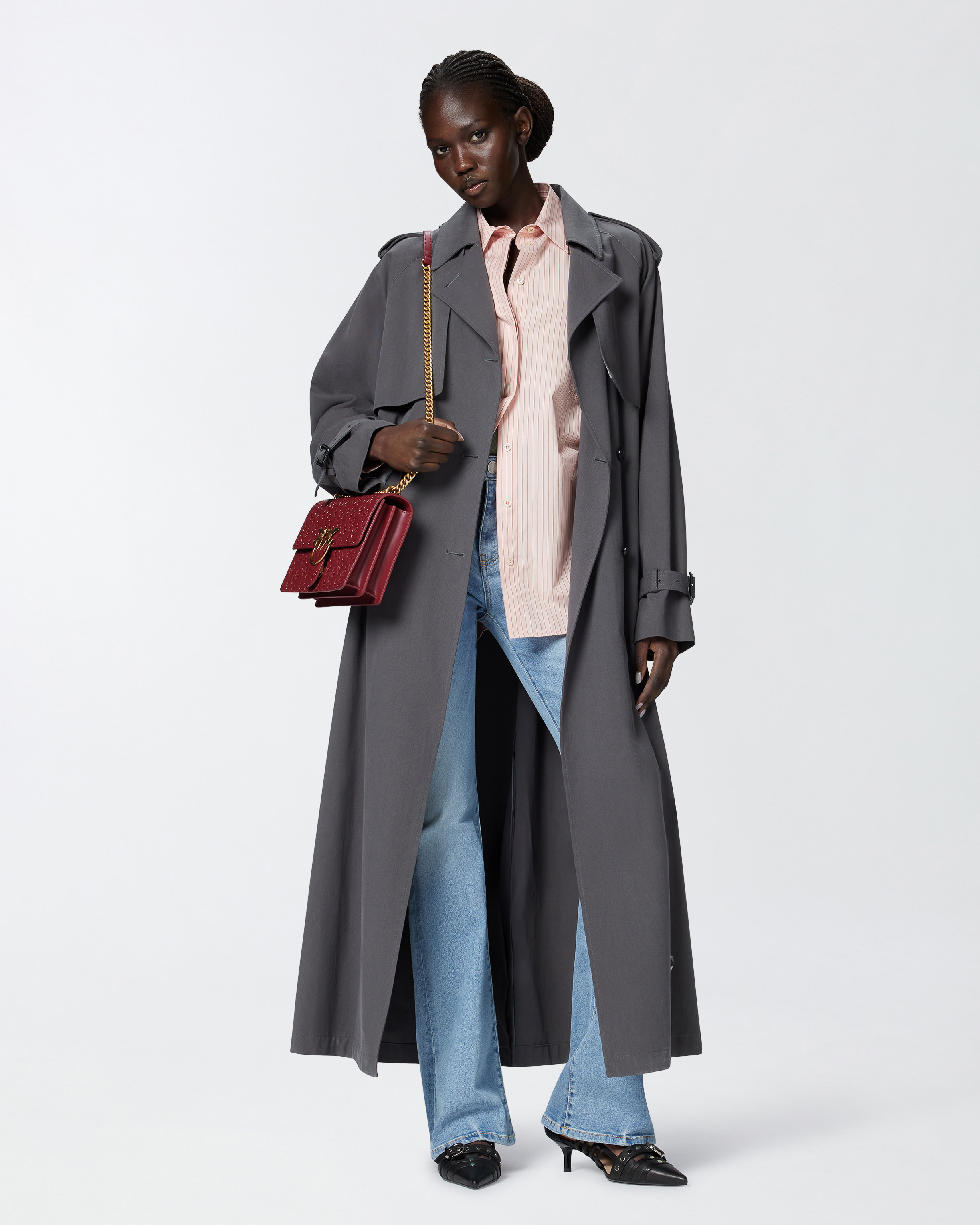 ボトムスその他 PINKO Women Pants 104701A2BQG82 Blue 104701A2BQ Pinko Piove | Cargo Pants With Matching Belt