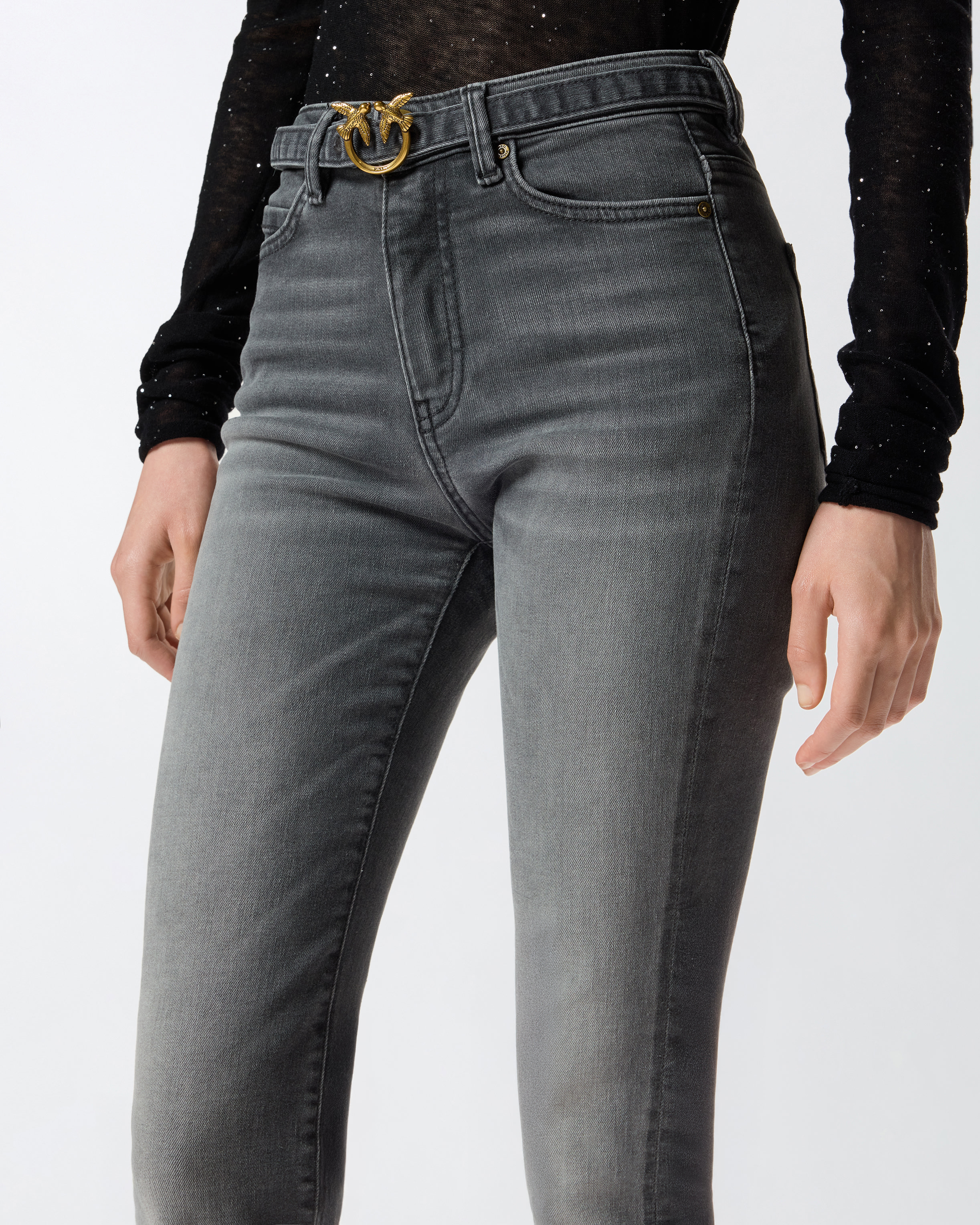 デニム・ジーパン PINKO Woman Jeans Grey 1J10ZGA04Z I90 Pinko [商品名] → オンラインストアにてチェック