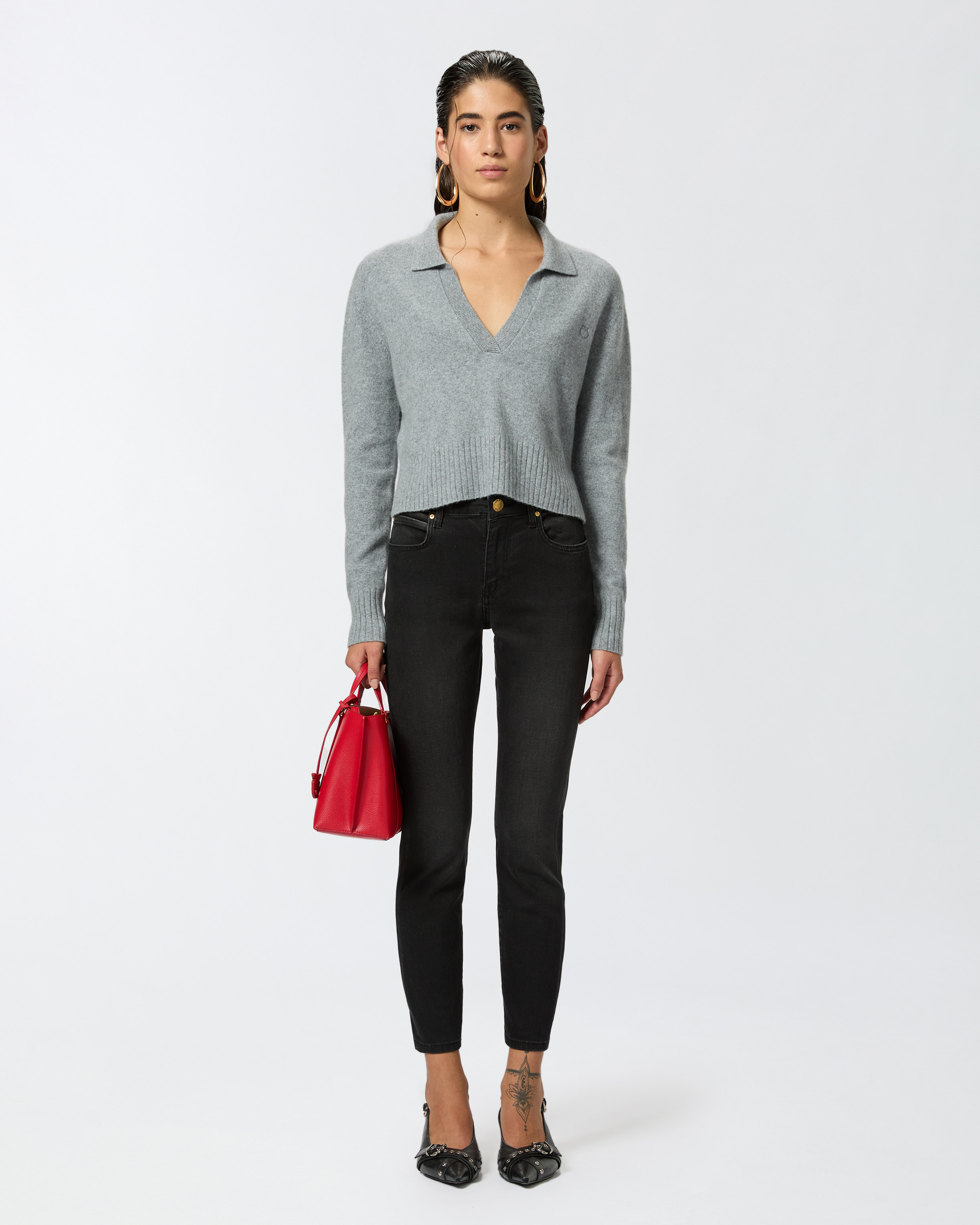 Pinko Skinny Black Stretch Denim Jeans In Limo Black