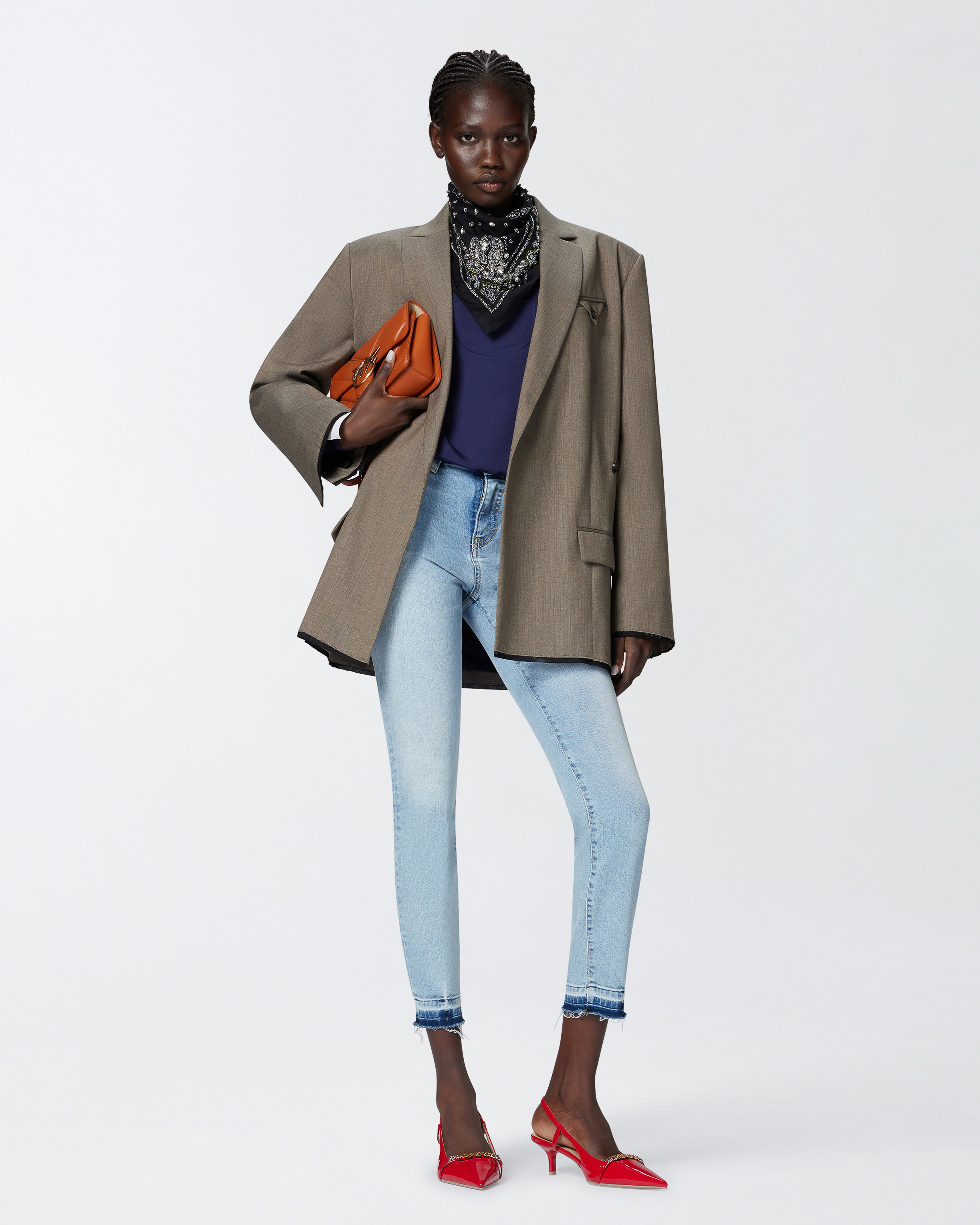 Slim-fit jeans in light stretch denim - Blue - large | Pinko 