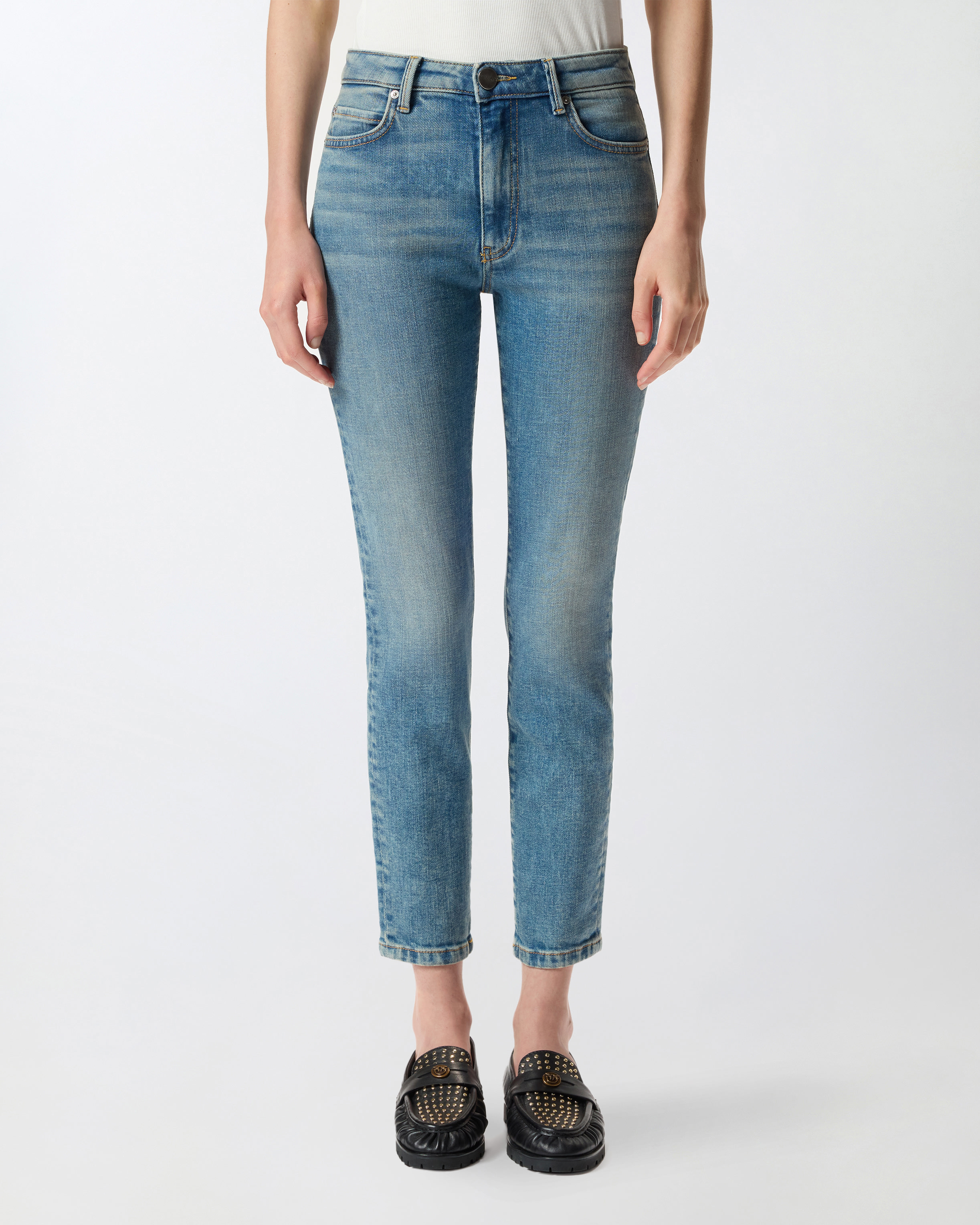 Skinny vintage stretch denim jeans 1