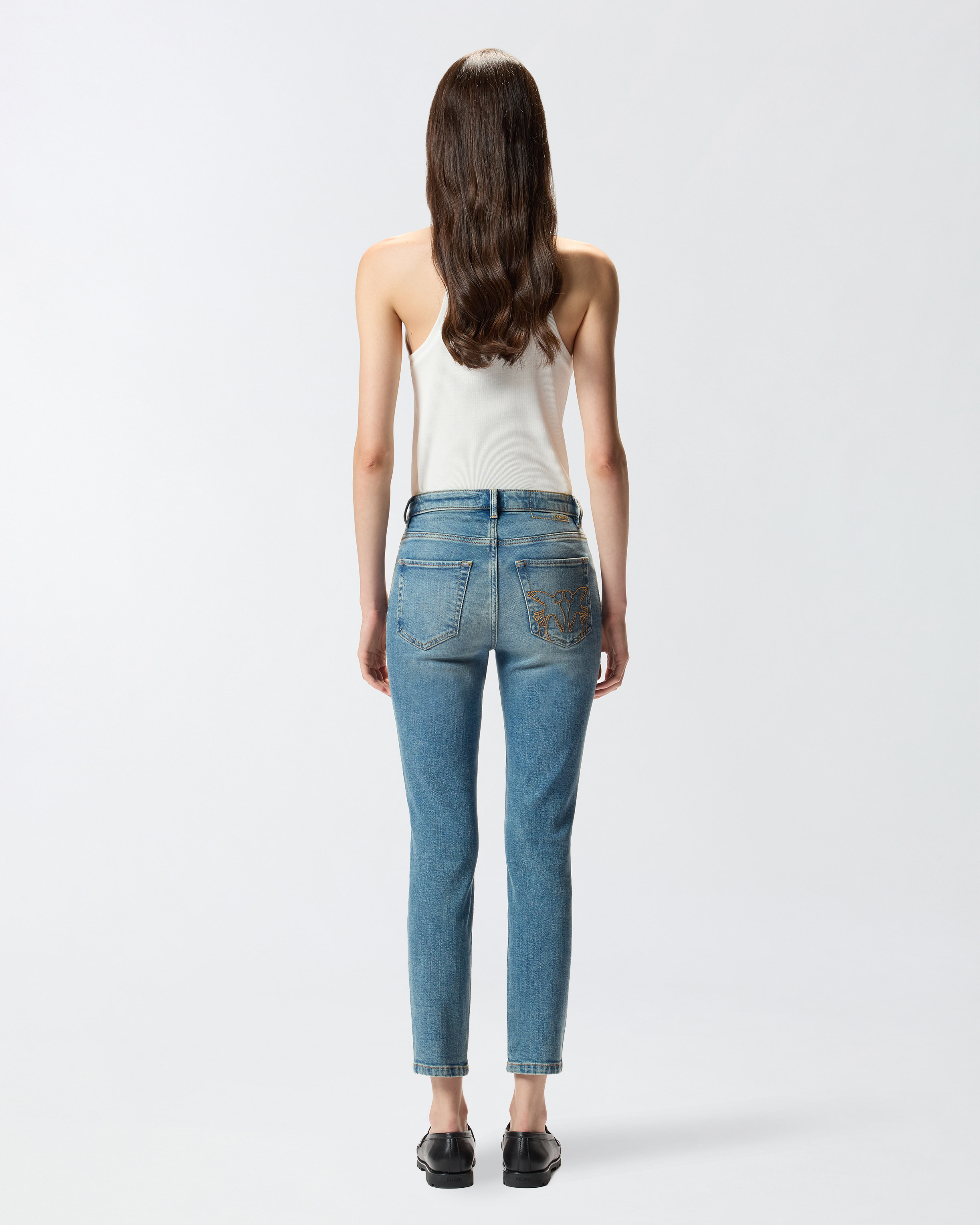 Skinny vintage stretch denim jeans 2