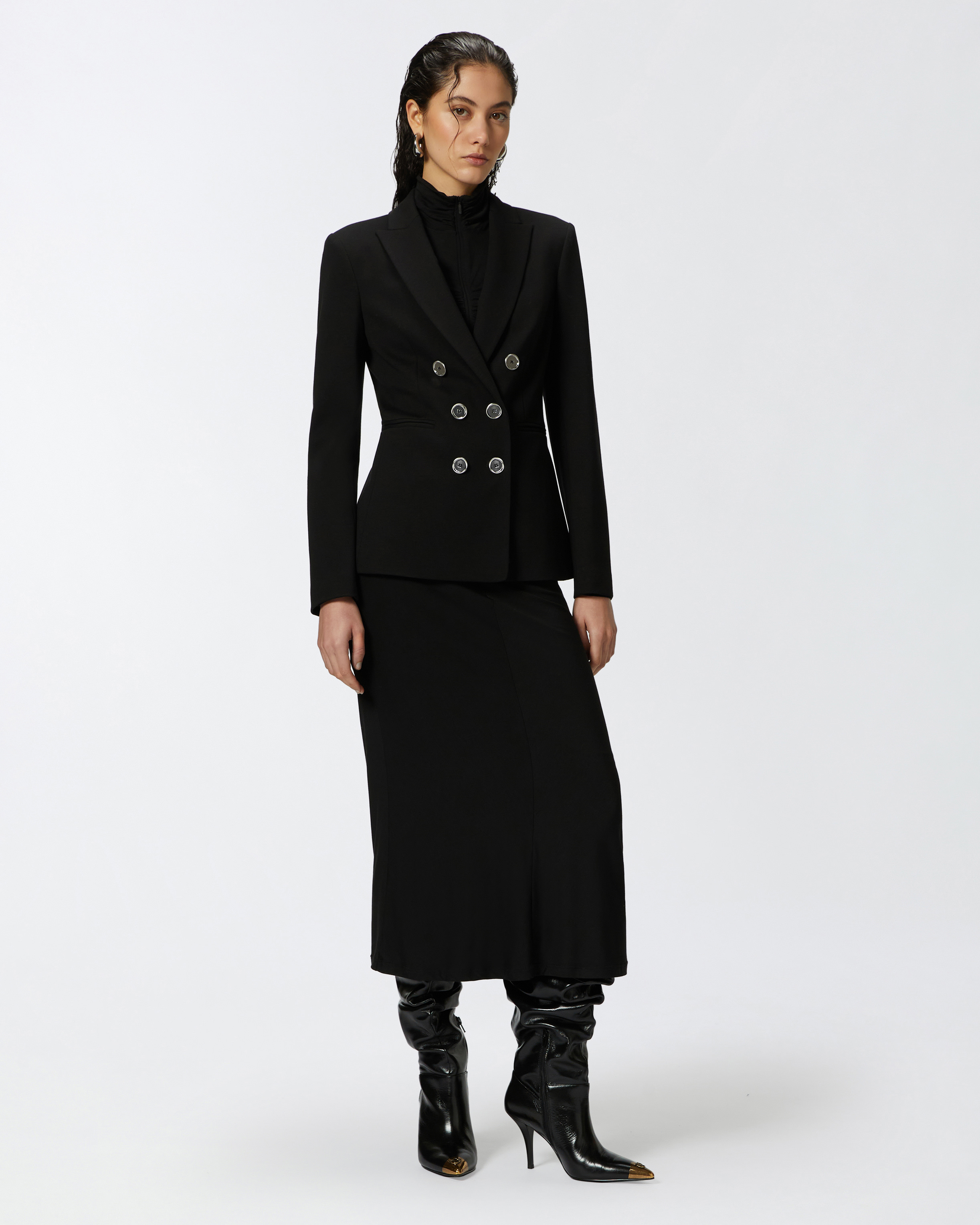 Full Milano-knit technical fabric blazer 1