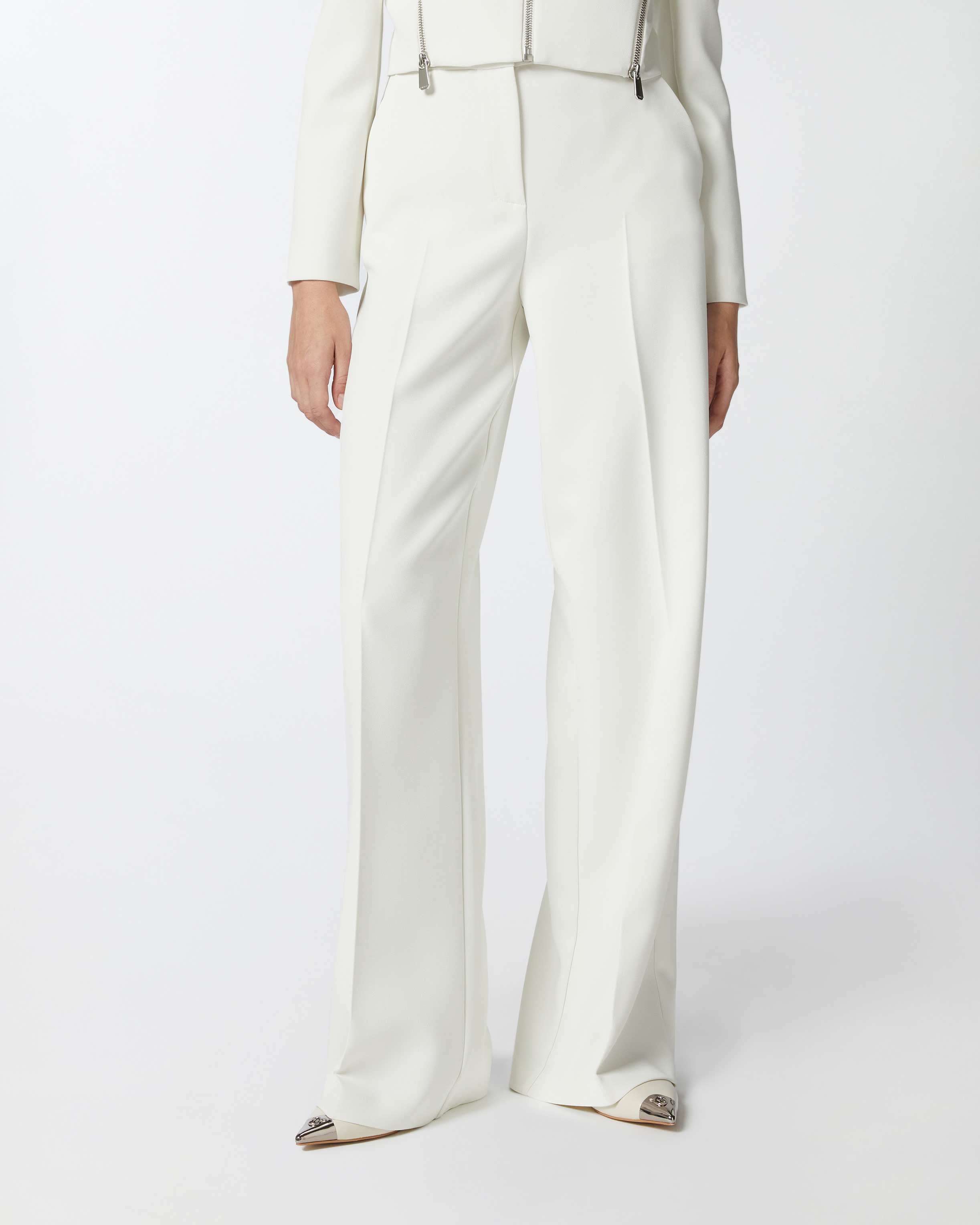 Elegant palazzo trousers in crepe 1