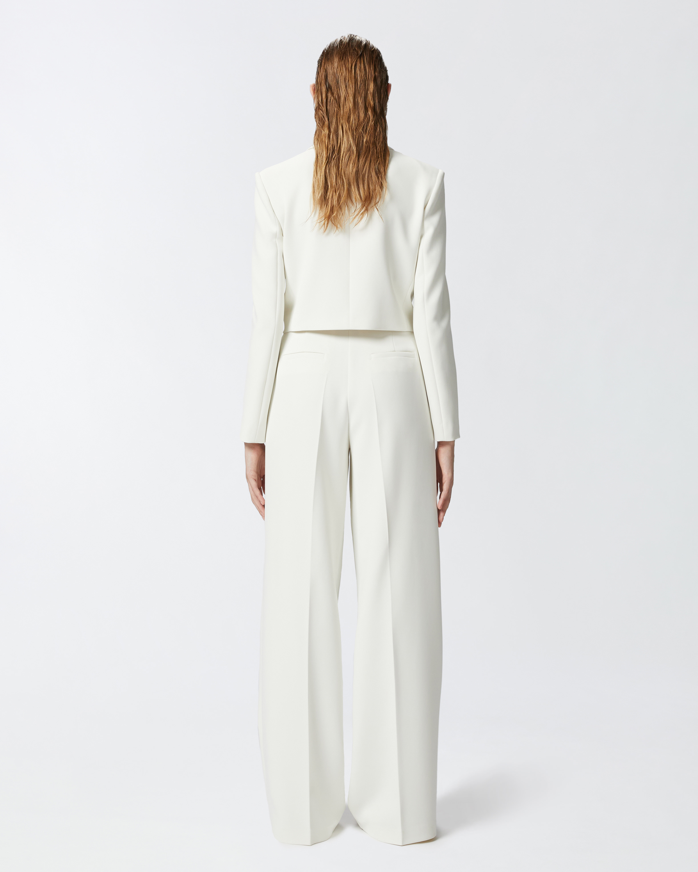 Elegant palazzo trousers in crepe 2