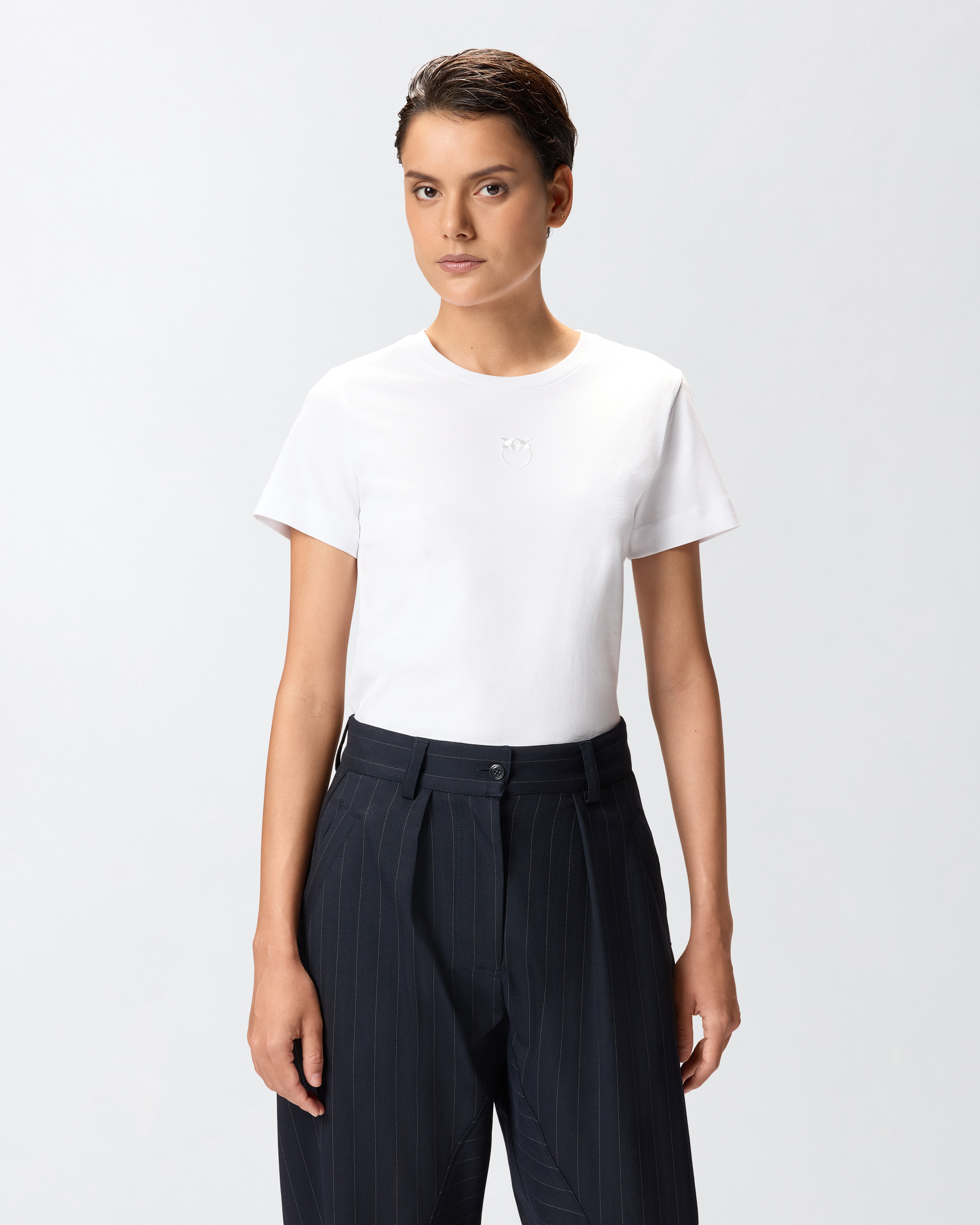 Футболка с вышивкой Love Birds - БЕЛЫЙ - large | Pinko 