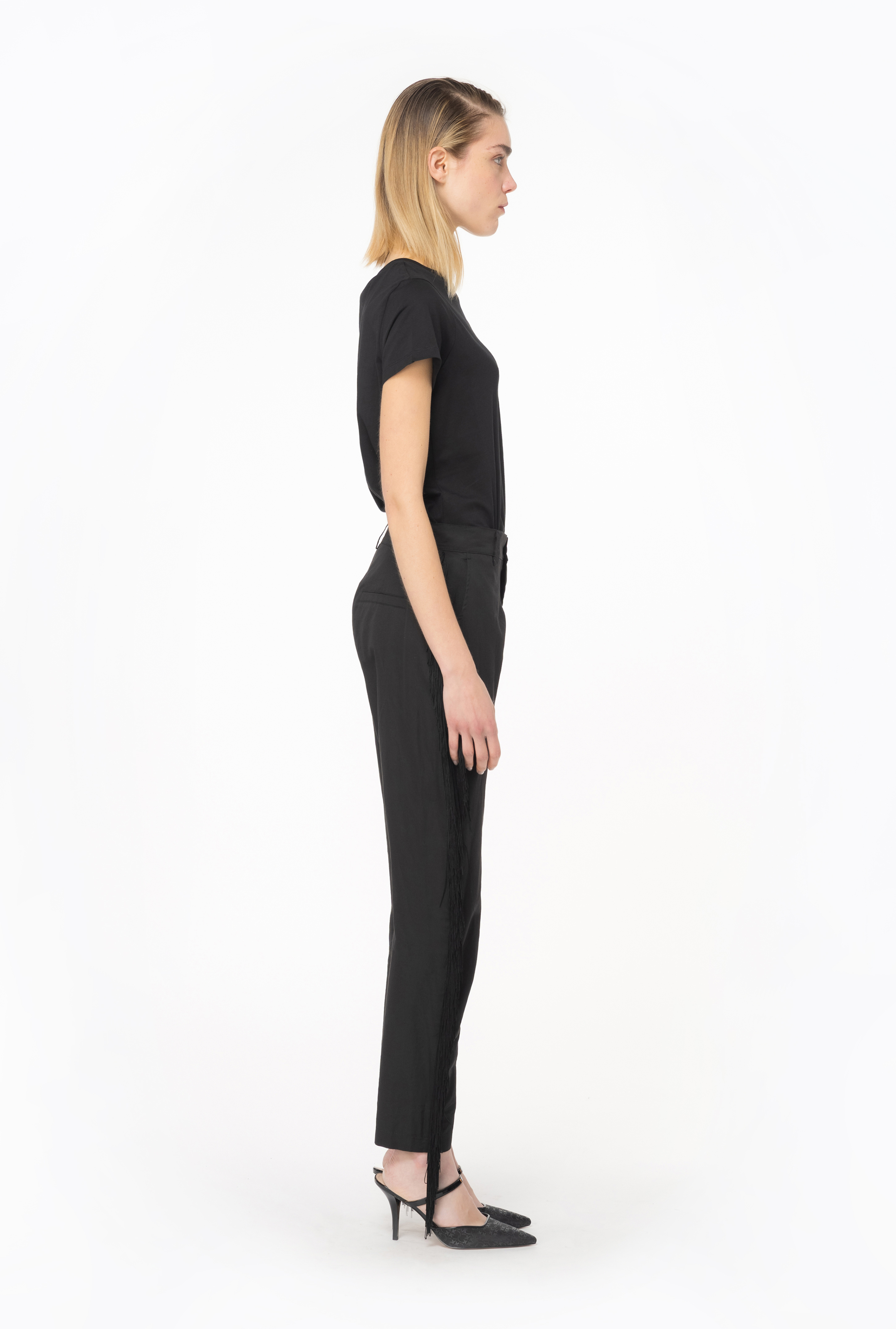 Pinko Basico T-shirt Jersey Old In Limo Black