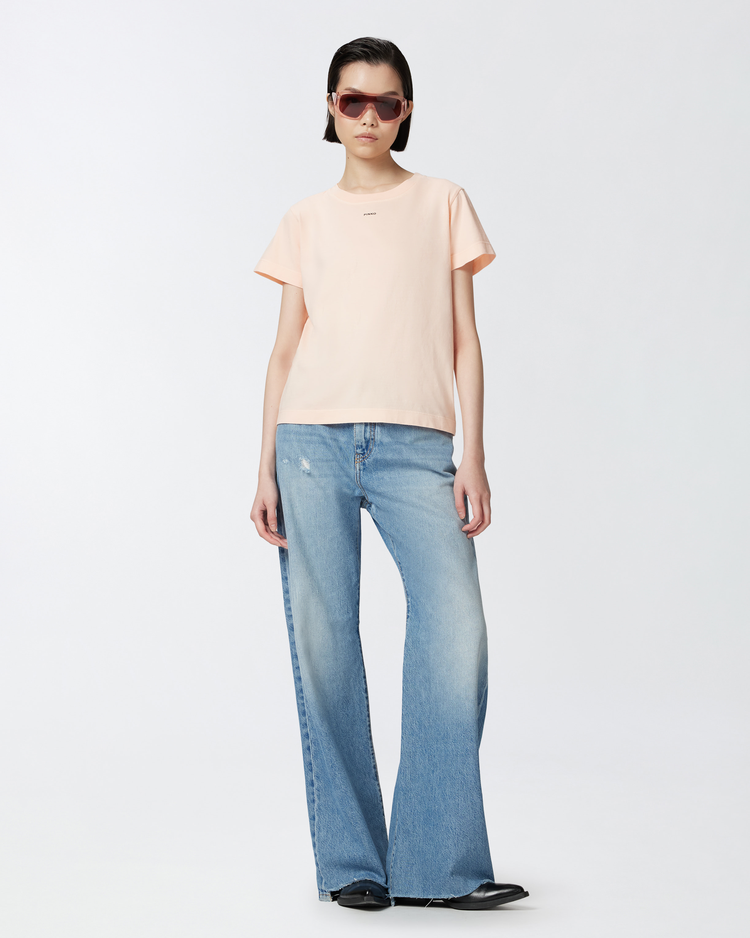 Pinko T-shirts And Polos In Rose-châtaigne Pâle