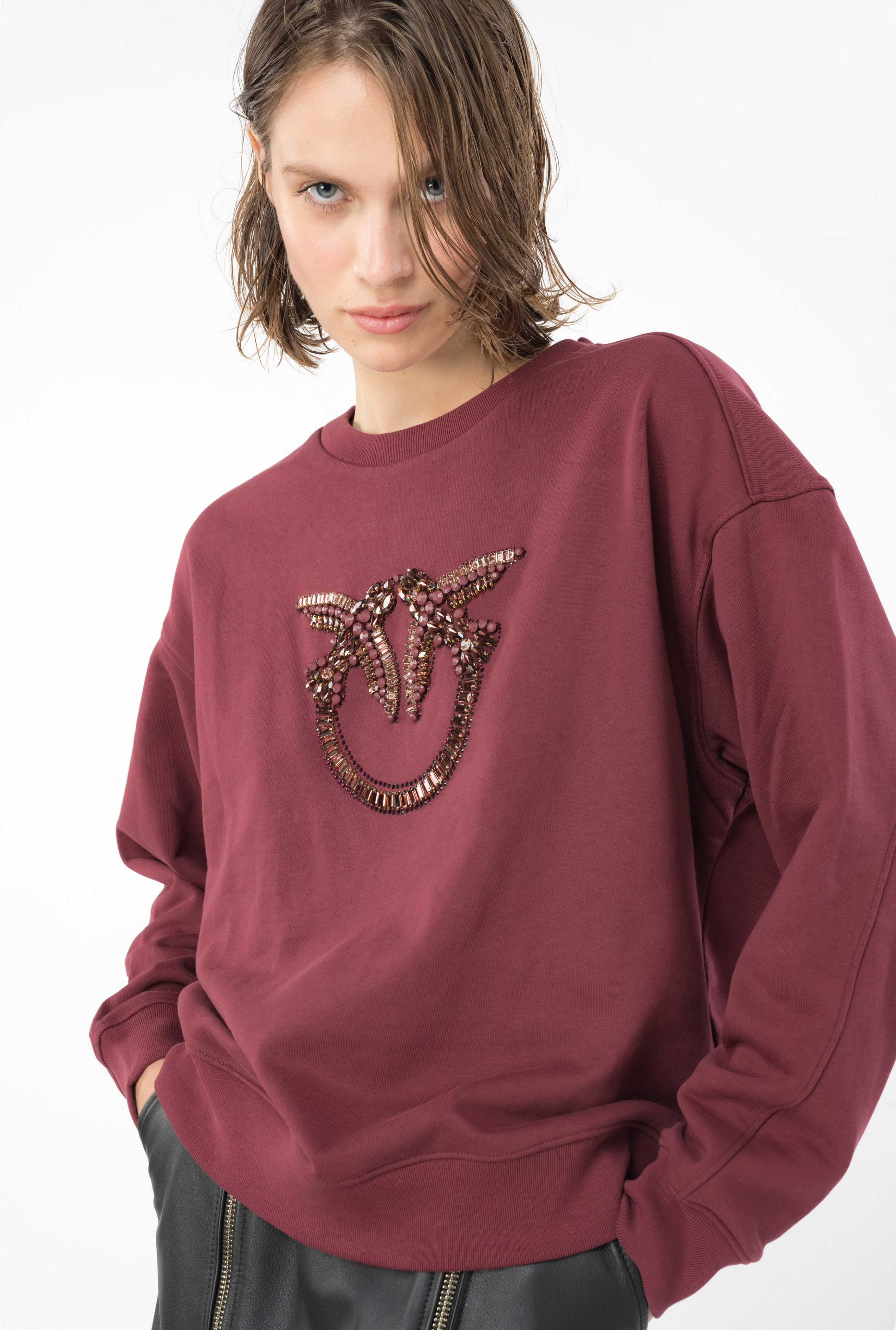 Monogram jacquard pullover PINKO → Shop Online