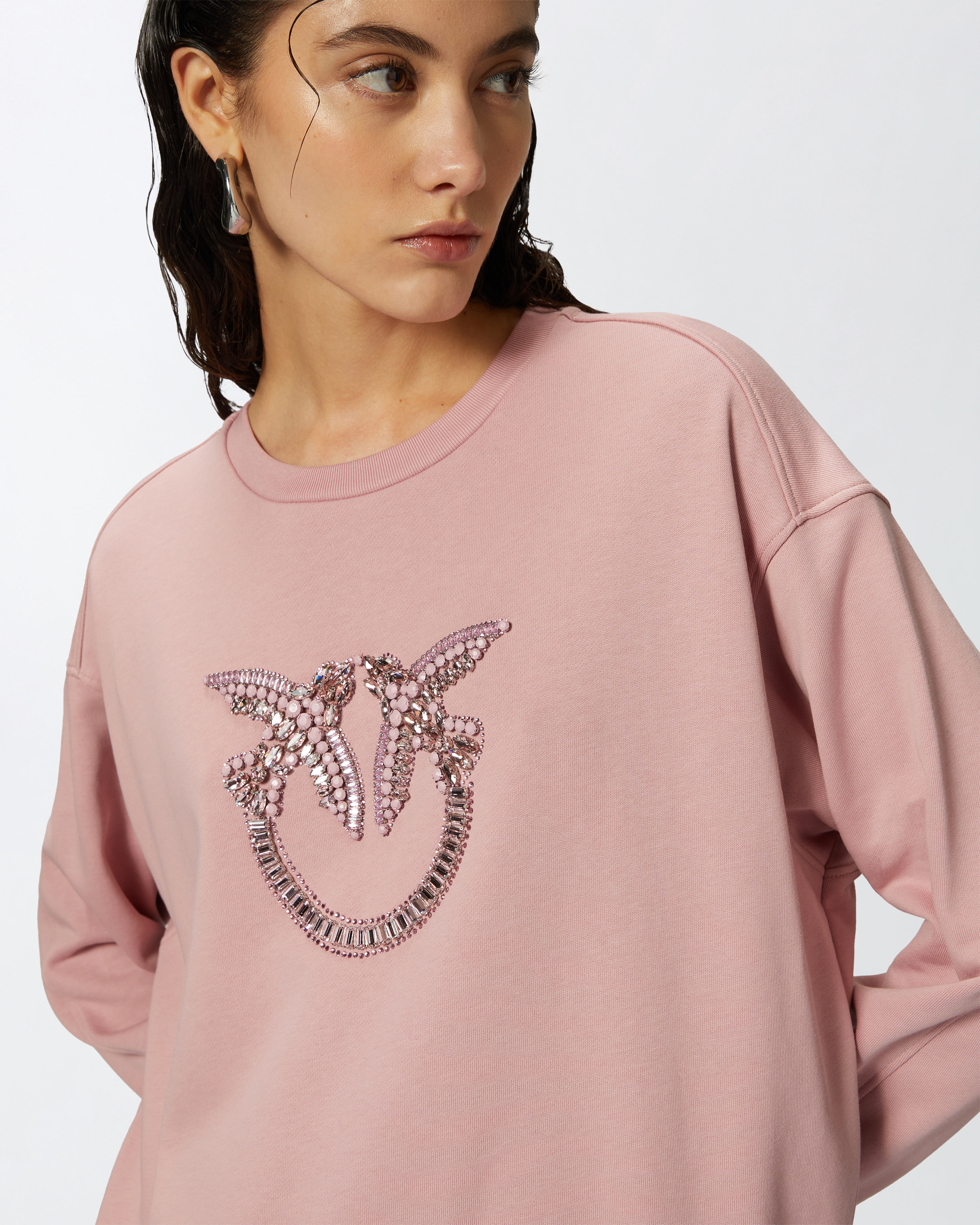 WOMENS OVERSIZED HALF ZIP PULLOVER LONG SLEEVE SWEATSHIRT