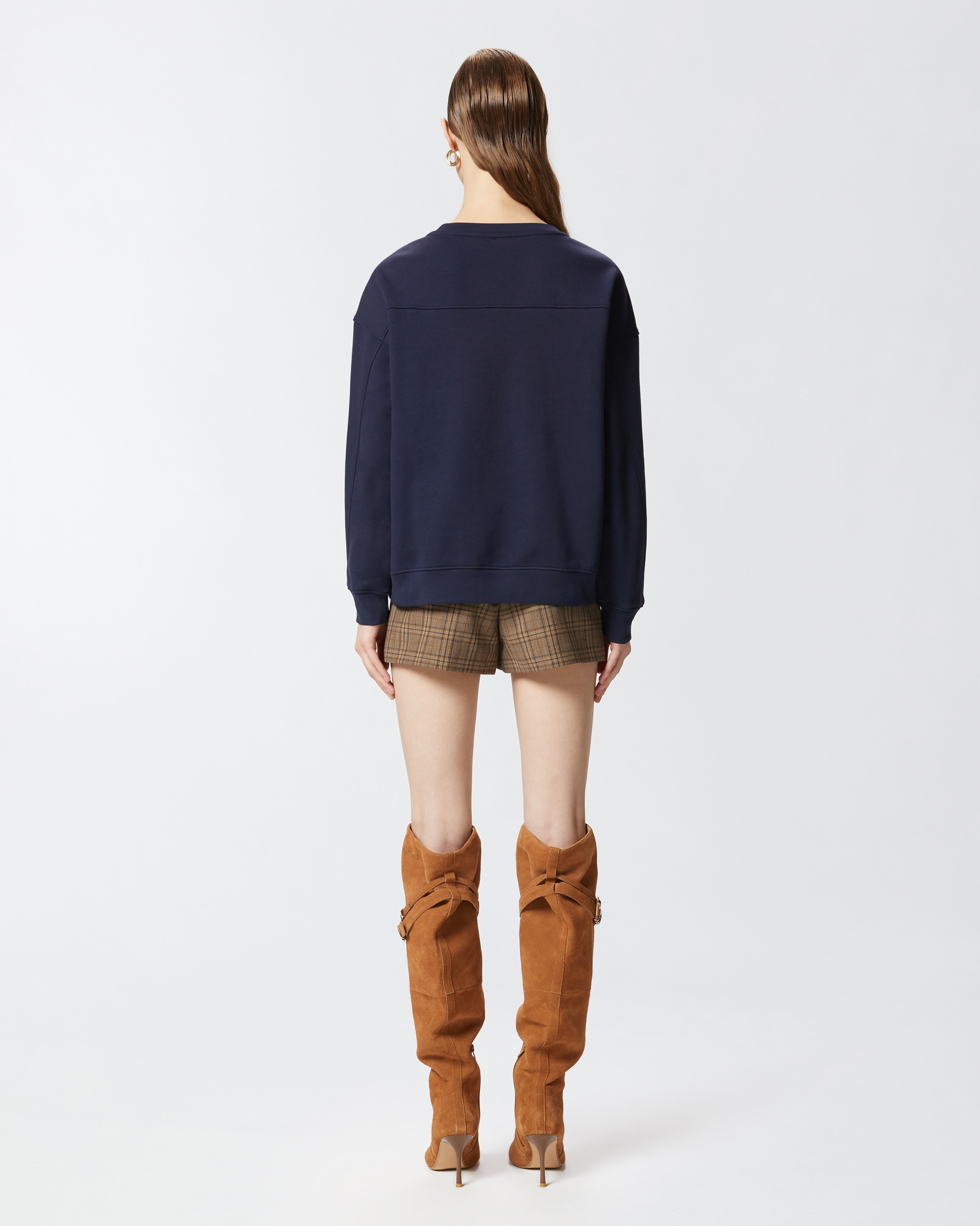 Crew-neck sweatshirt with Love Birds jewel embroidery PINKO