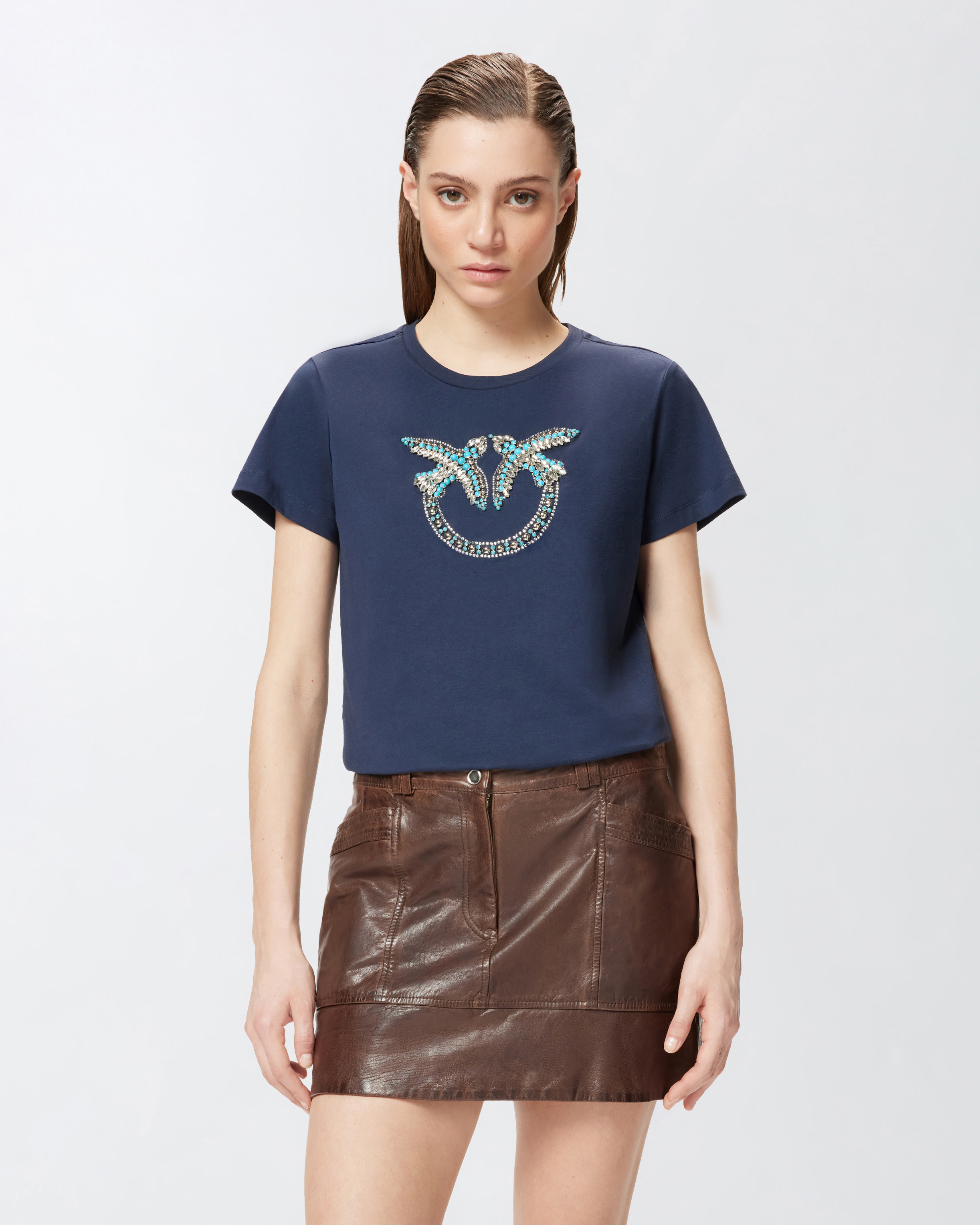 tricot COMME des GARCONS Metallic Flower Printed T Shirt