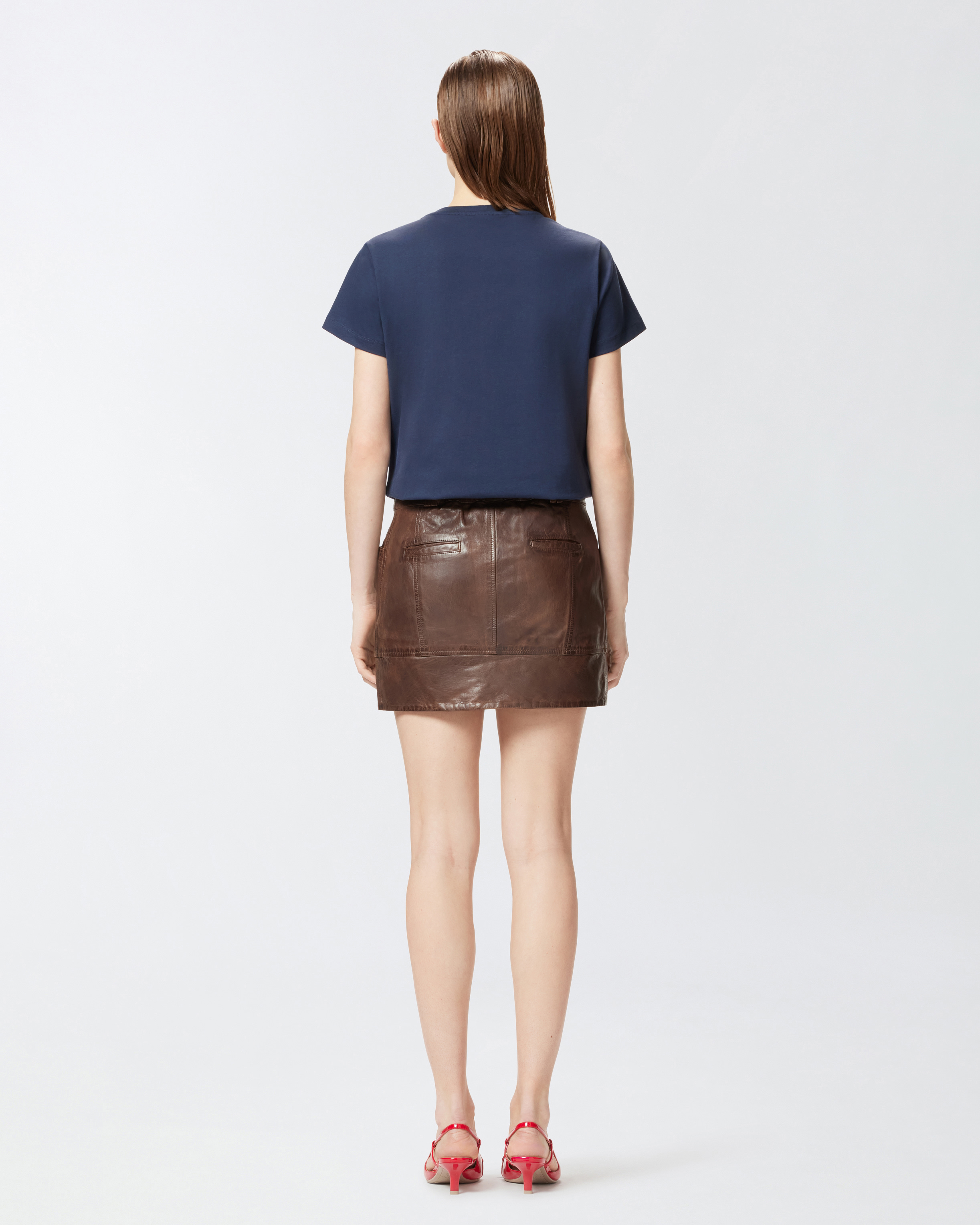 T-shirt with crystal-embroidered Love Birds logo PINKO