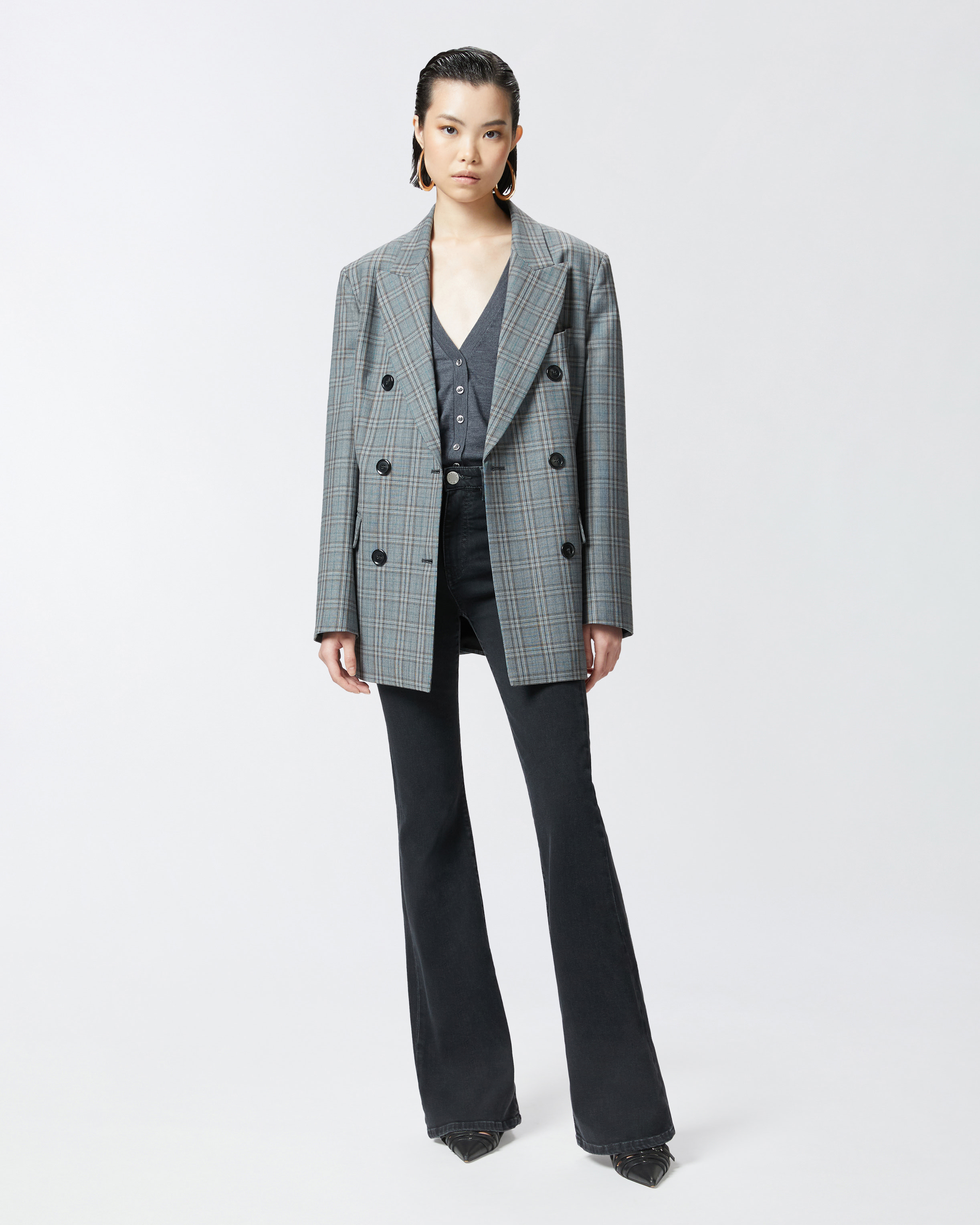 Pinko Flared Jeans Denim Black In Limo Black