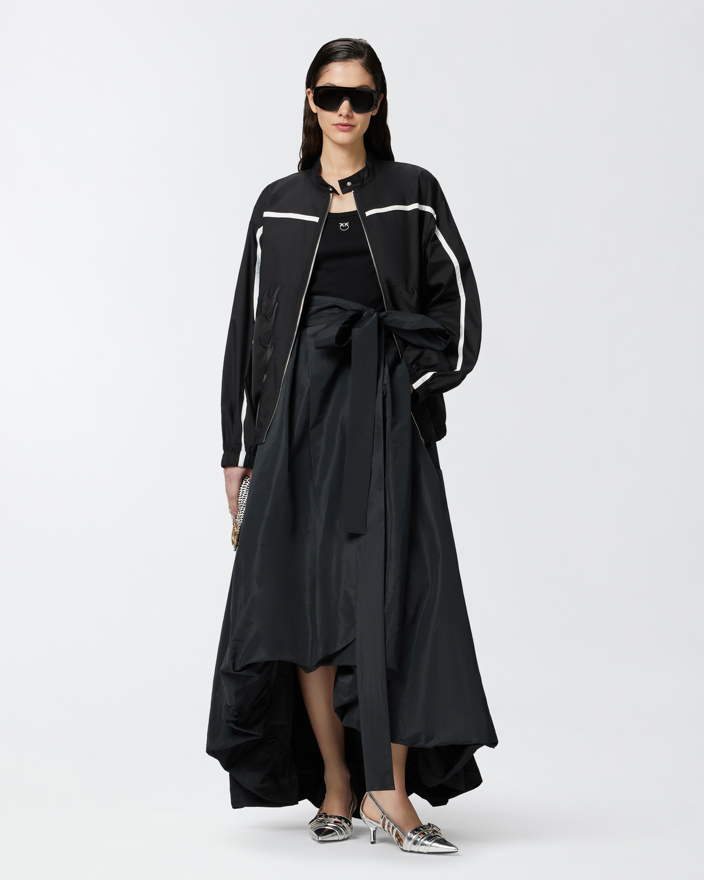 Ribbed vest top with birds logo 1