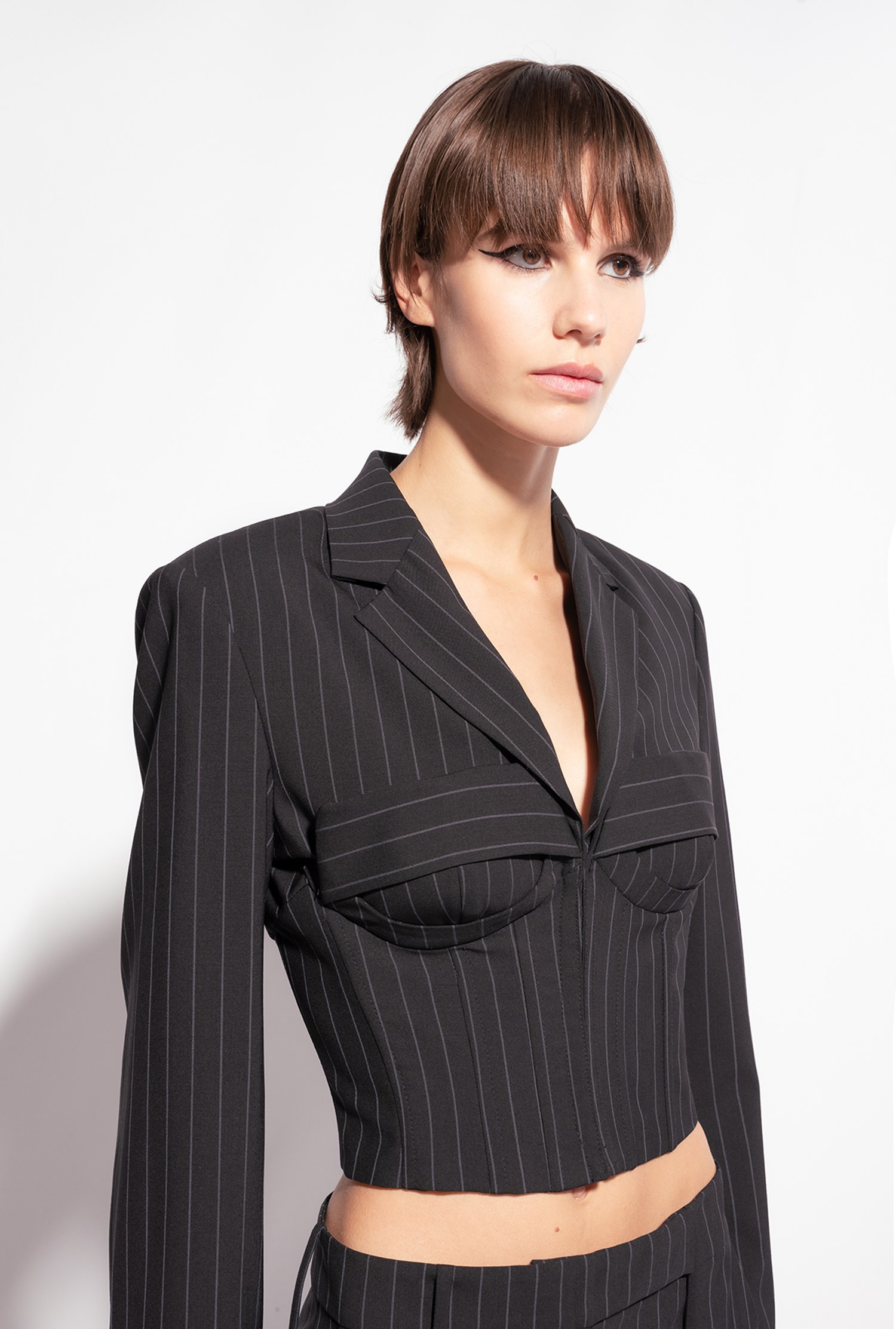 PINKO Reimagine bustier spencer jacket by Patrick McDowell PINKO → Shop ...