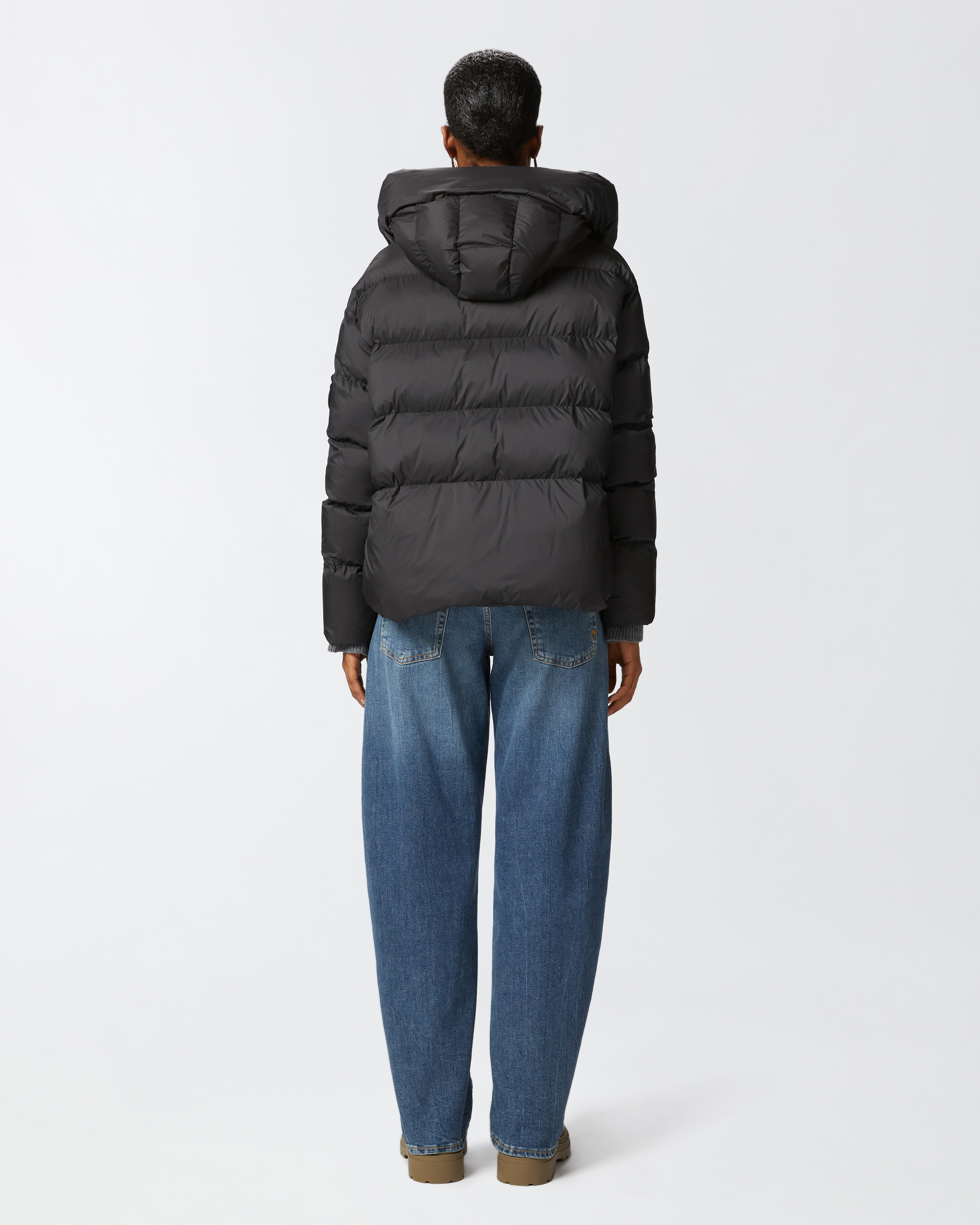 Padded down jacket with high wrap-around collar PINKO Padded down jacket with high wrap-around collar PINKO