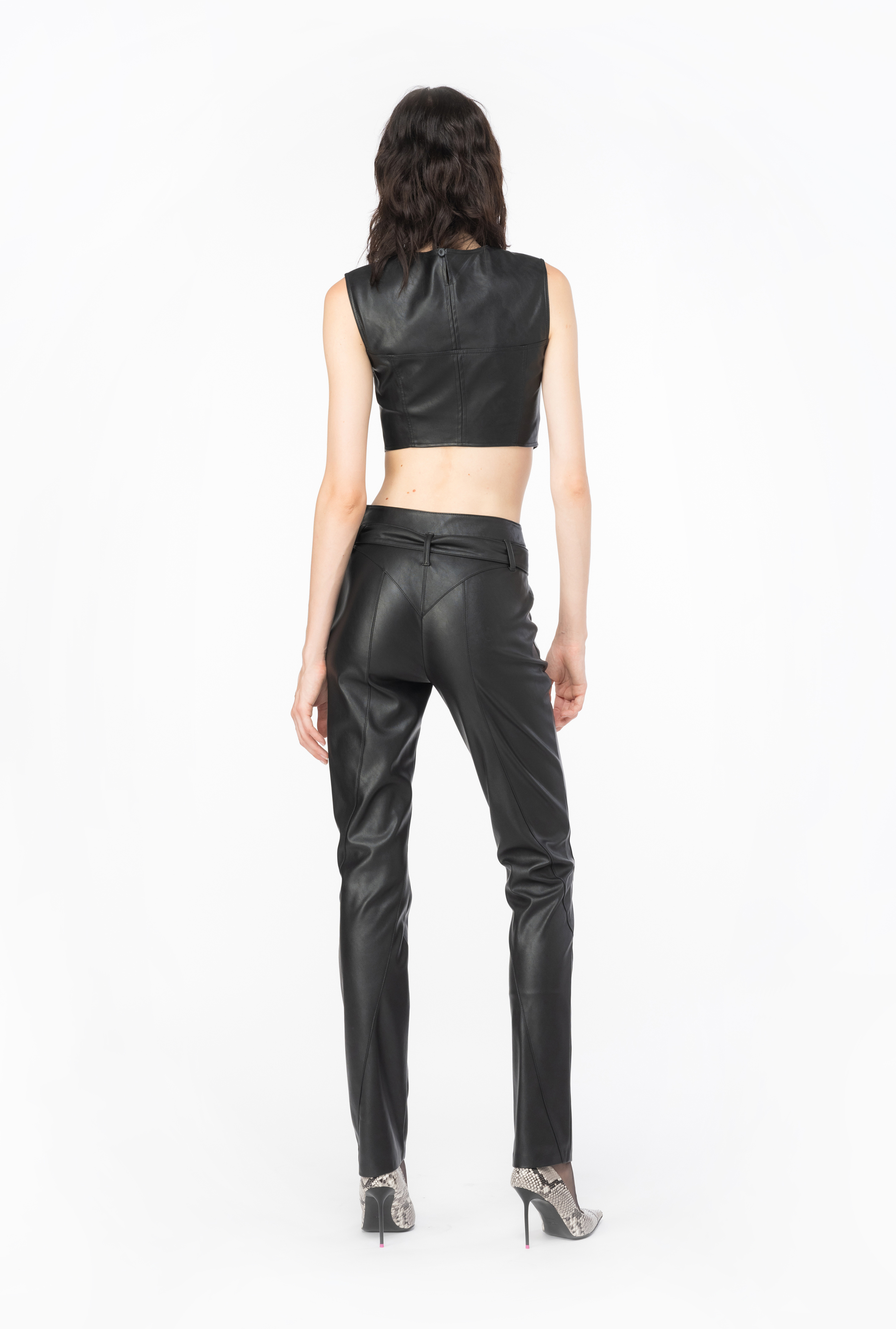 Pinko leather pants sale