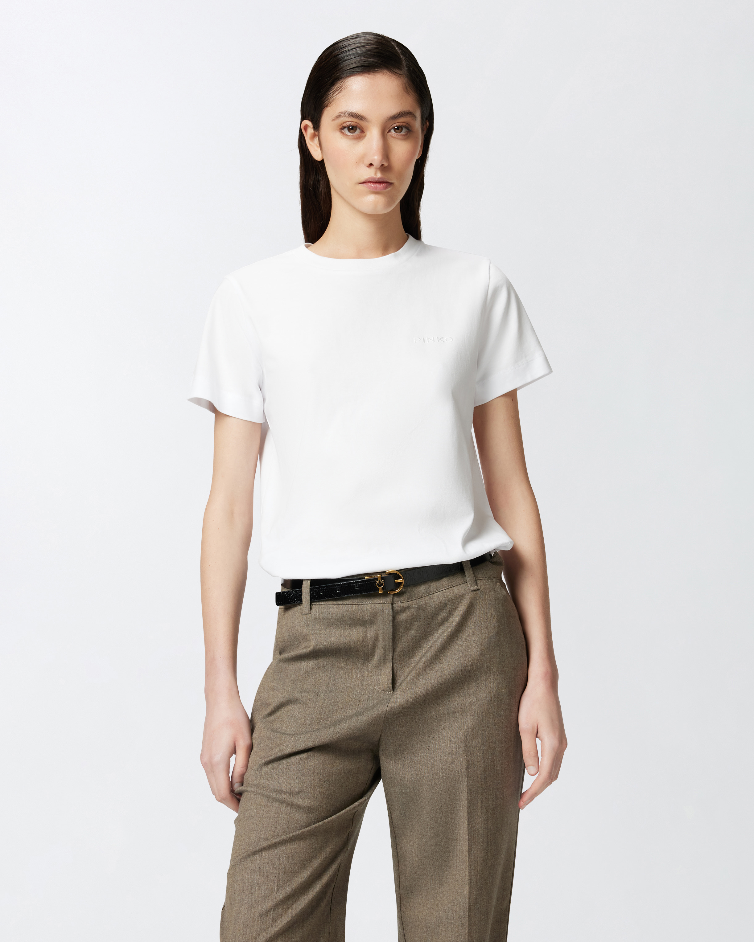 Tシャツ・カットソー PINKO Woman T-Shirt White 104603A2D7 Z05 T-shirt Bianco Pinko - Le Follie Shop
