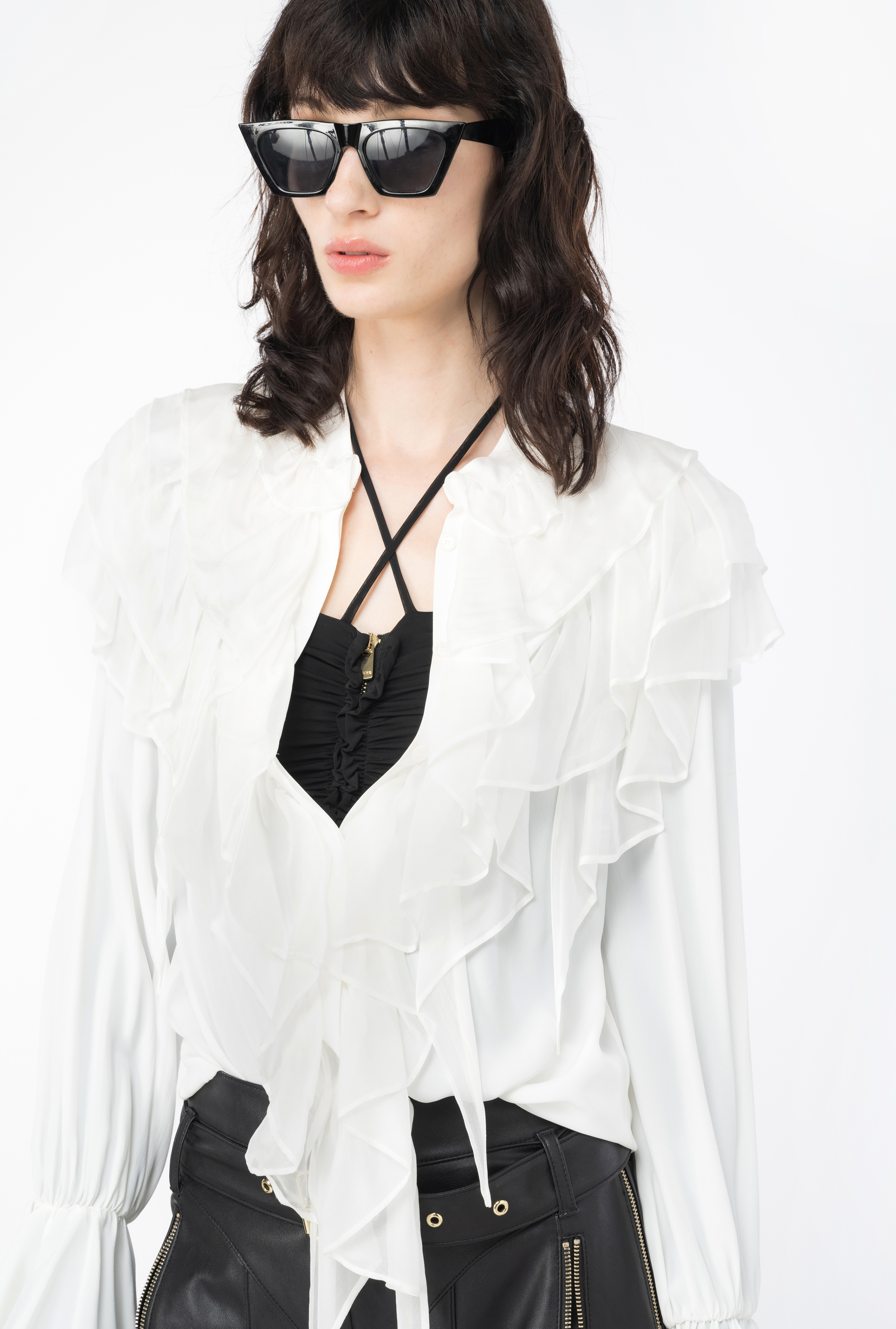 Bluse mit Volants