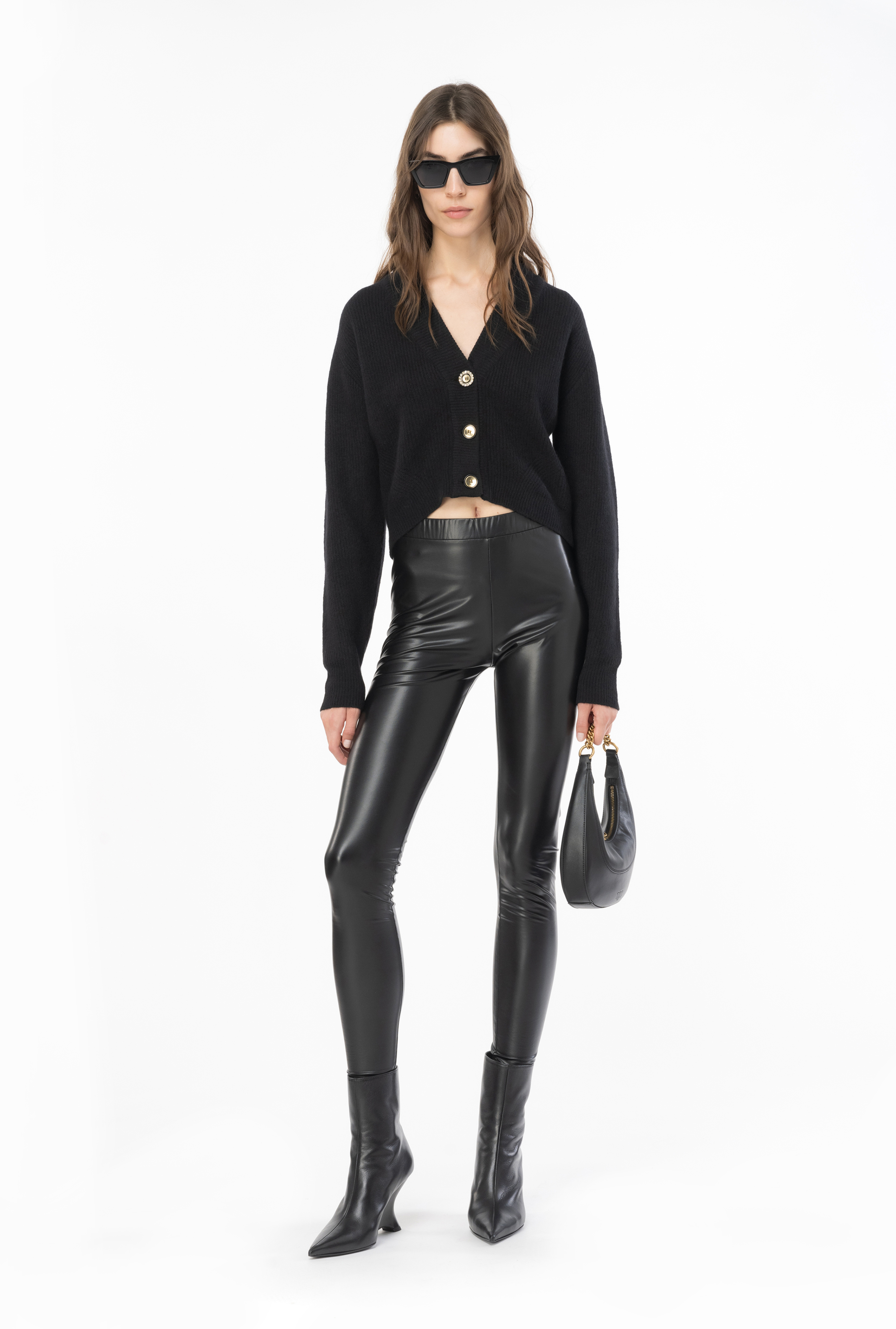 Shiny Black Cat leggings with skinny leather effect – Shop Low Cost -  IG@shoplowcost Sito Ufficiale