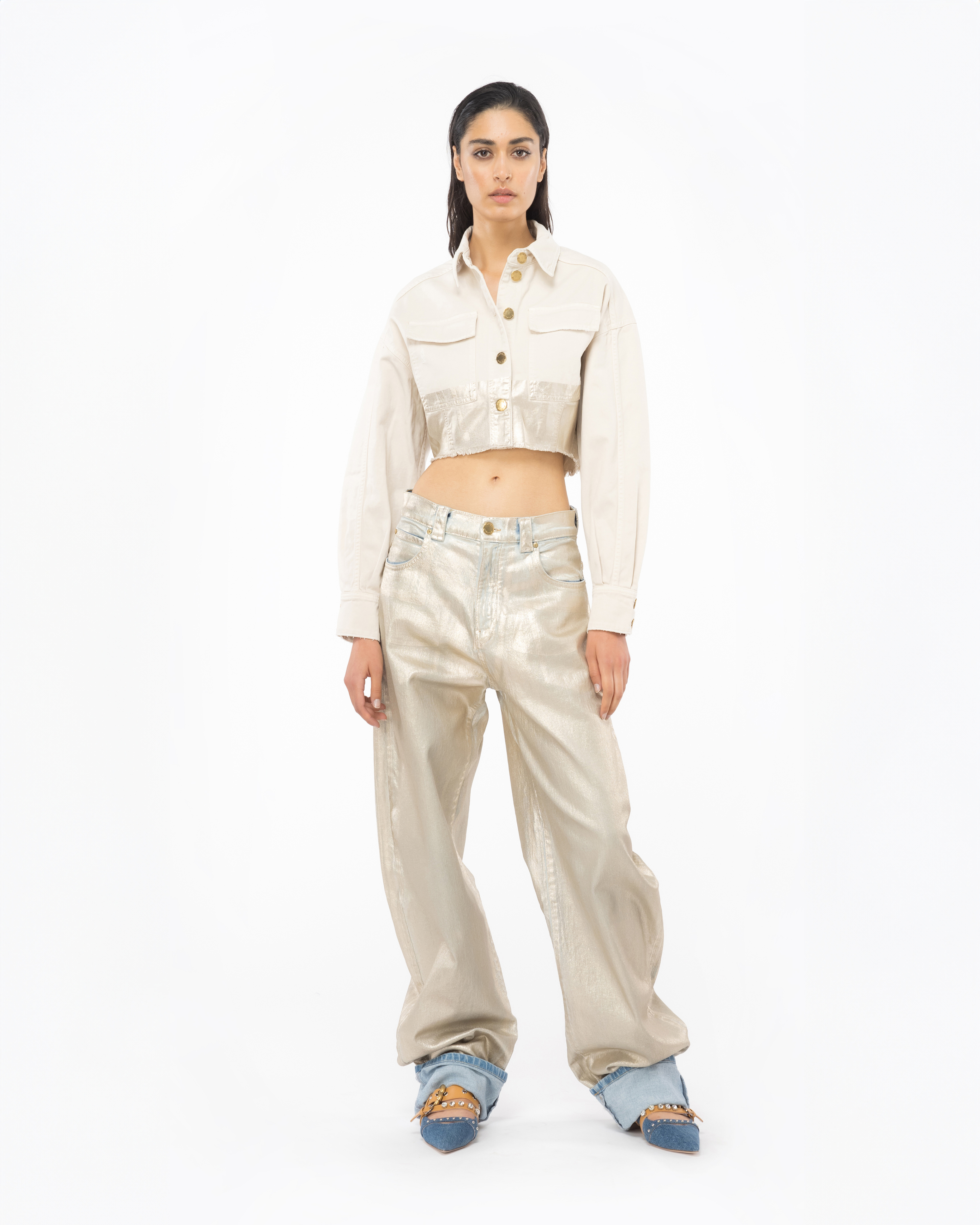Short metallic jacket PINKO Shop Online