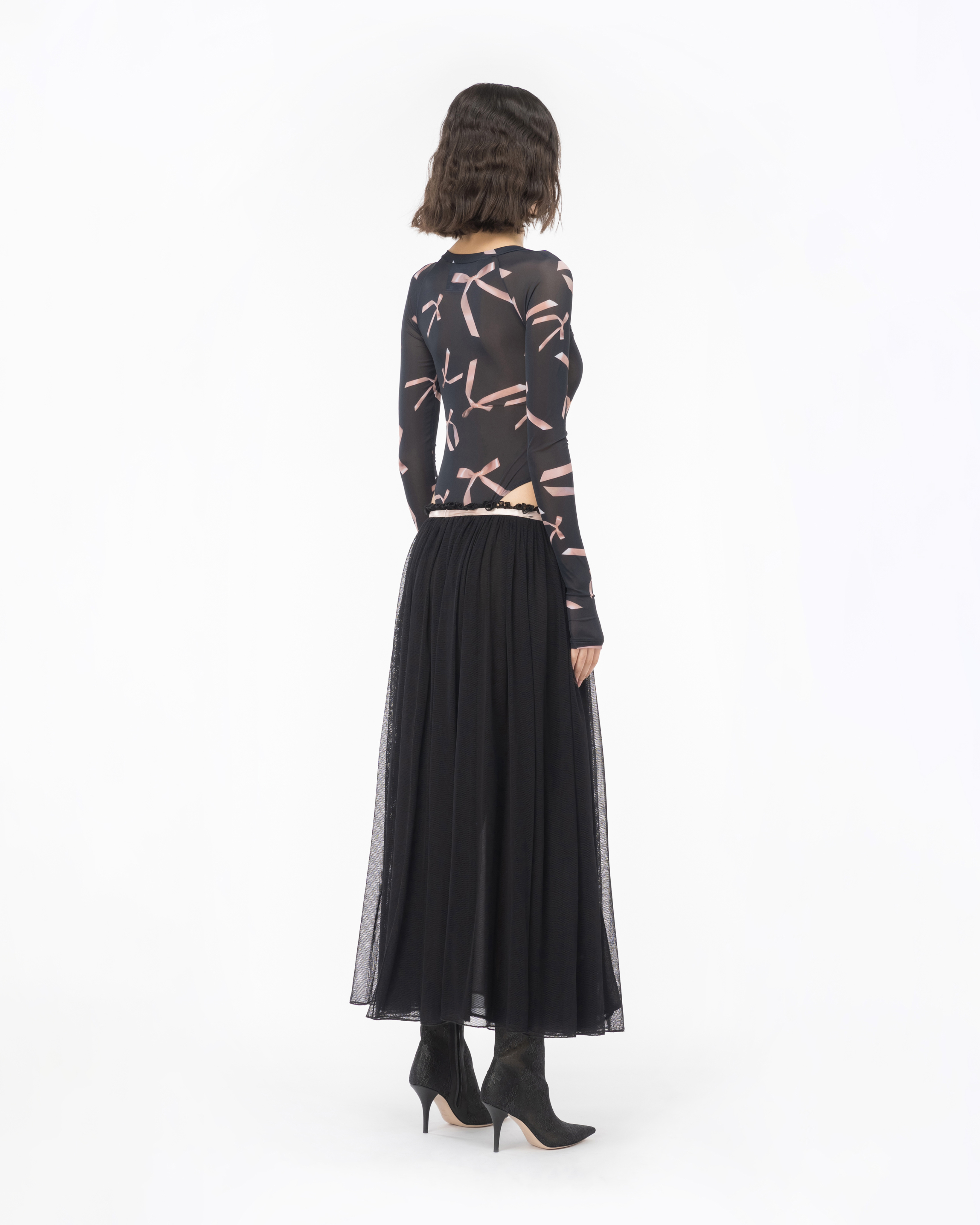 Shop Pinko Body Imprimé Nauds Reimagine  By Patrick Mcdowell In Noir/rose