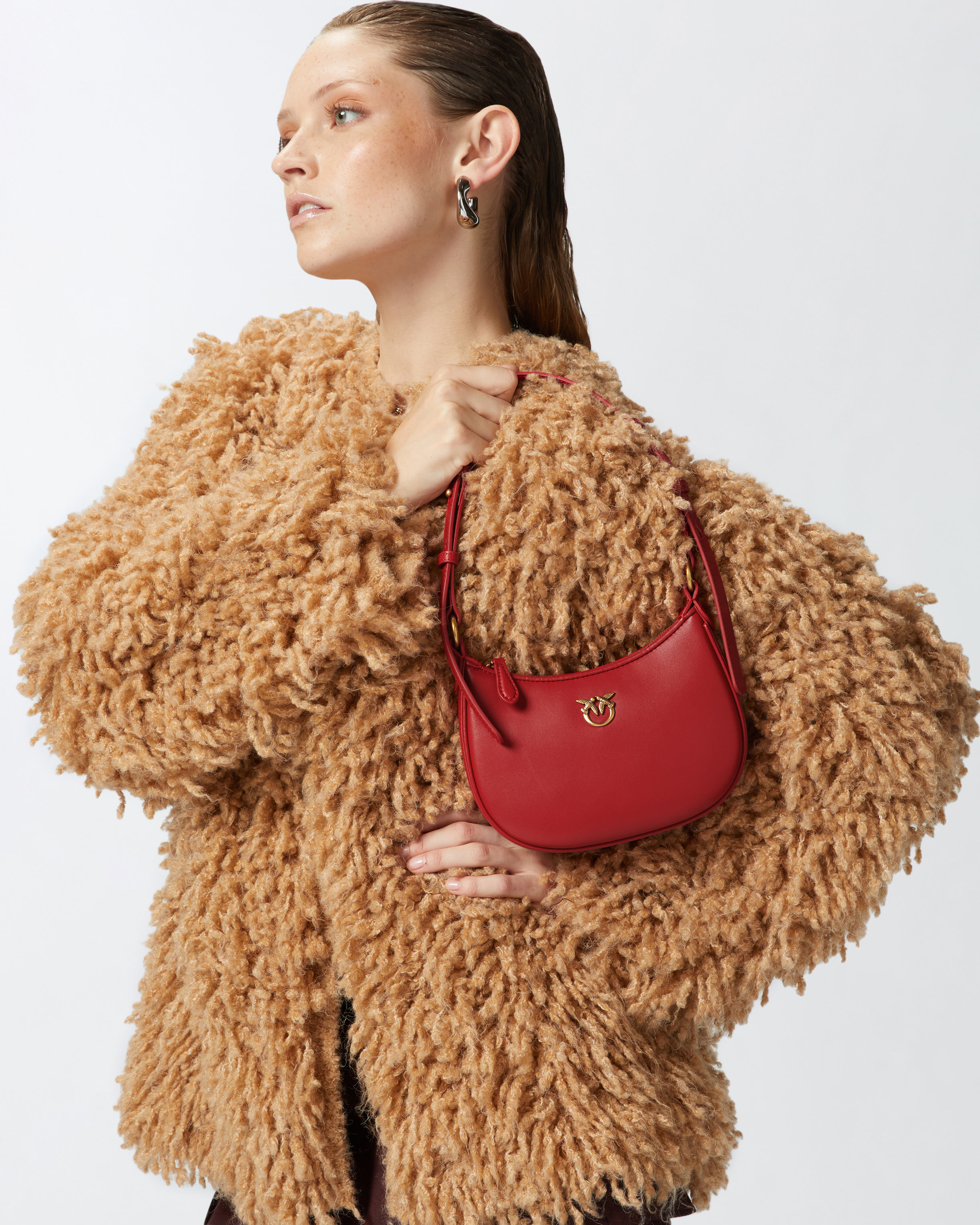 Baby Schultertasche Half Moon aus Leder 4