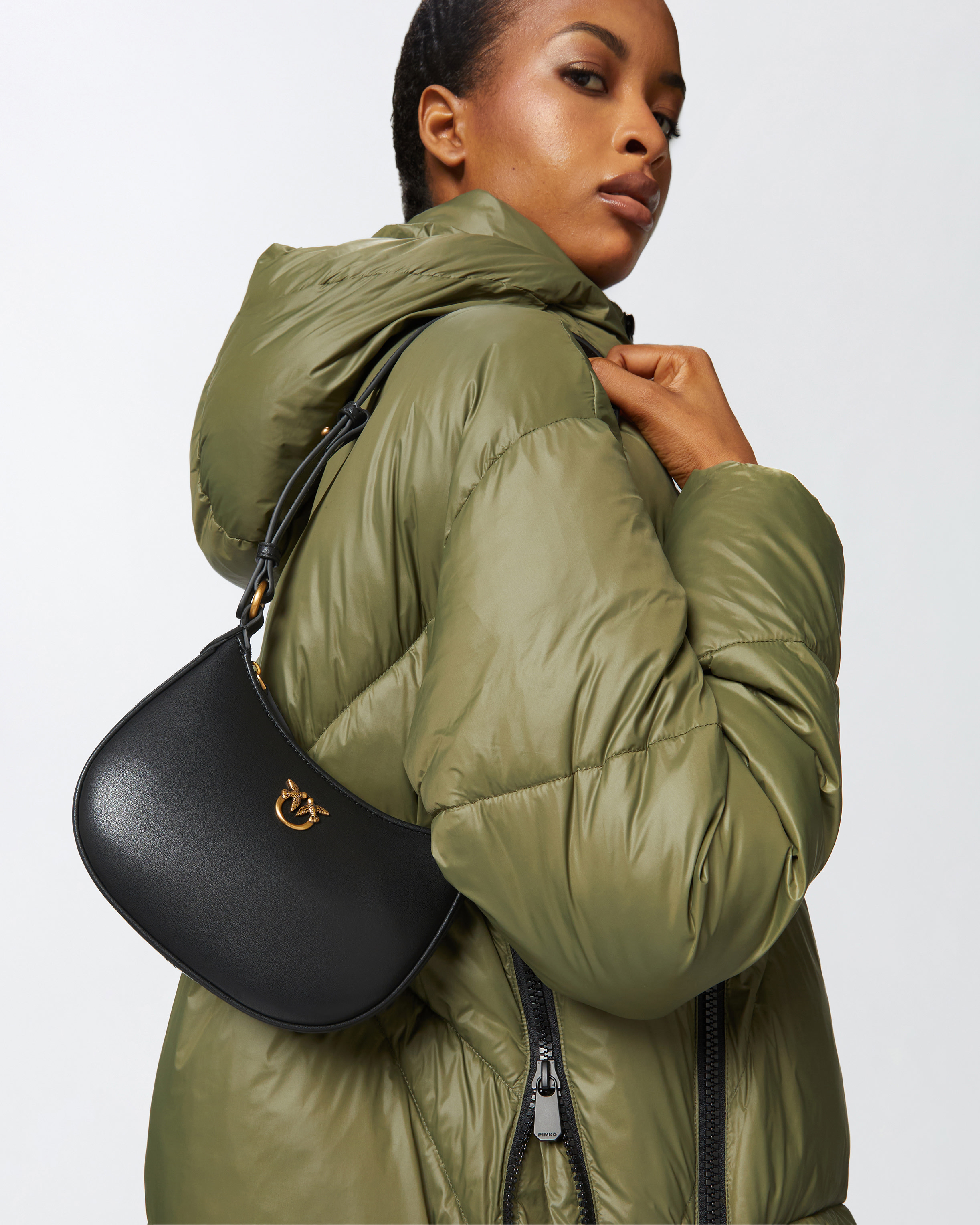 Half Moon baby leather shoulder bag PINKO → Shop Online