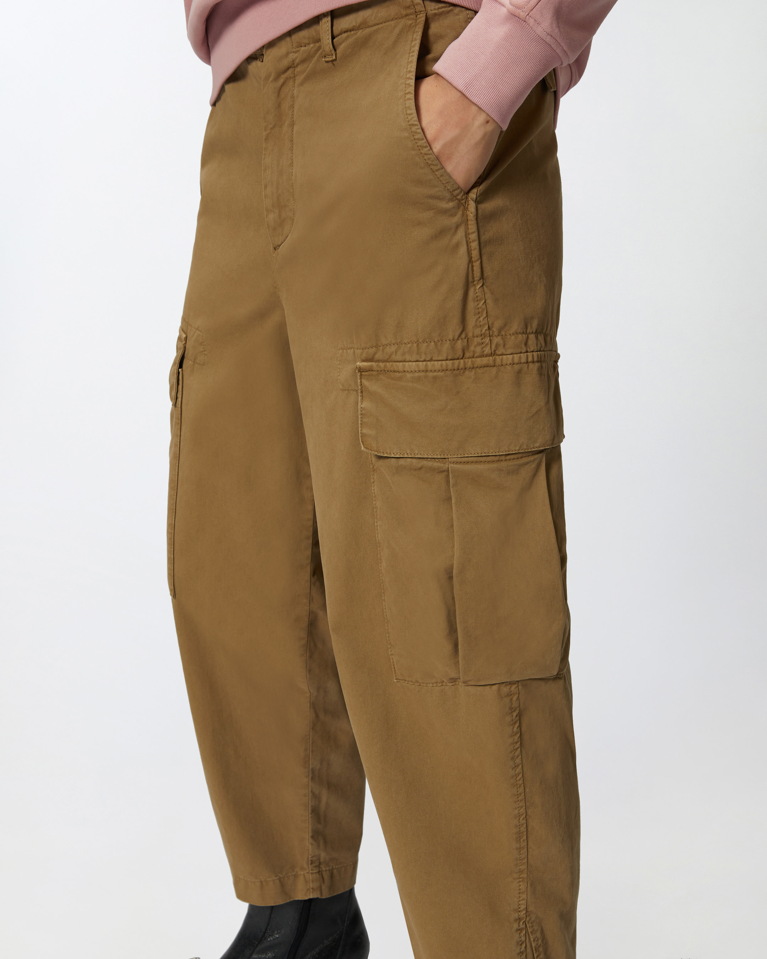 Pinko Gabardine Trousers In Elm Wood Brown