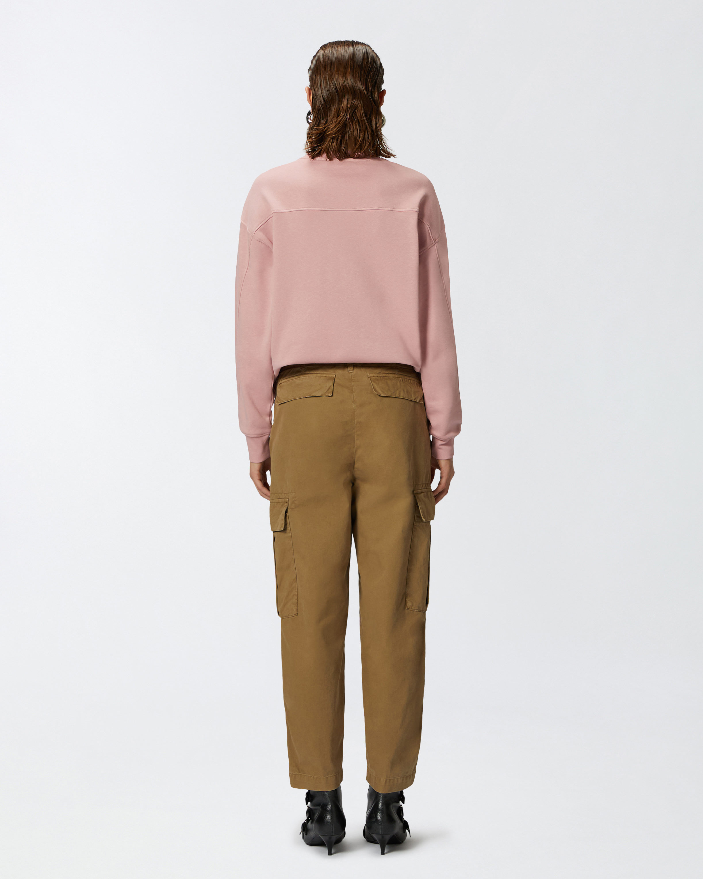 Pinko Gabardine Trousers In Elm Wood Brown