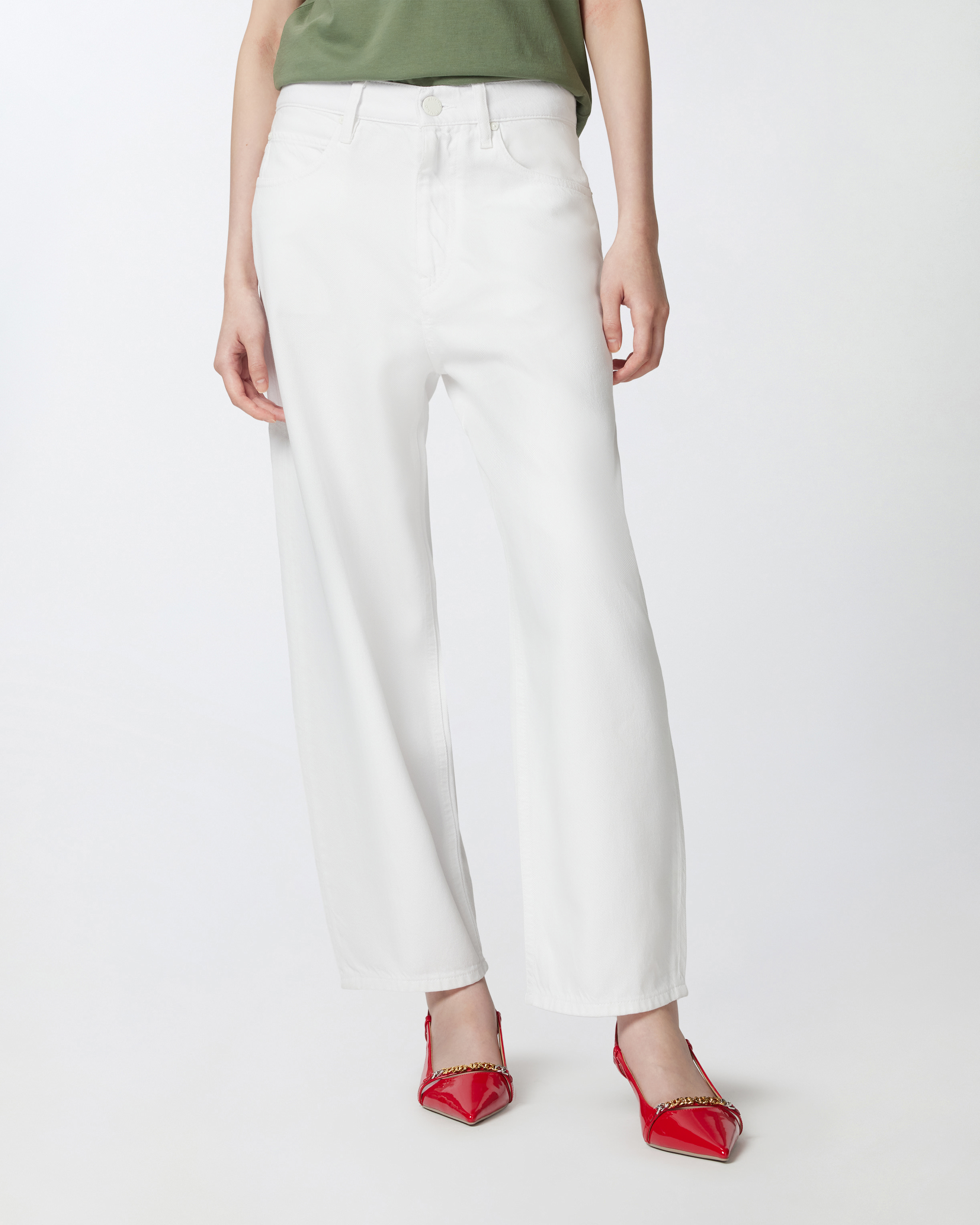 Balloon-fit jeans in soft bull denim PINKO → Shop Online