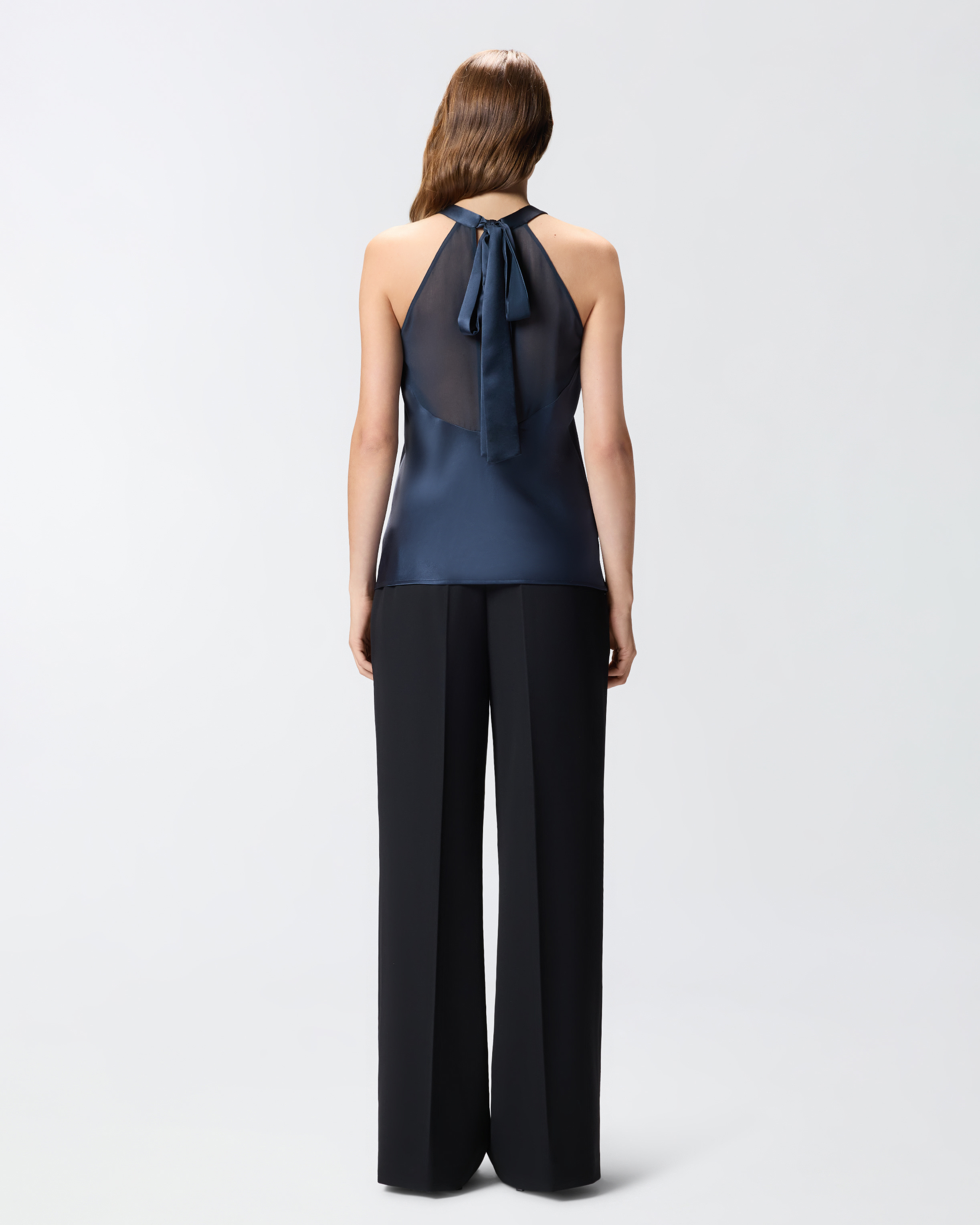 Pinko Flowing Top With Bow In Multi