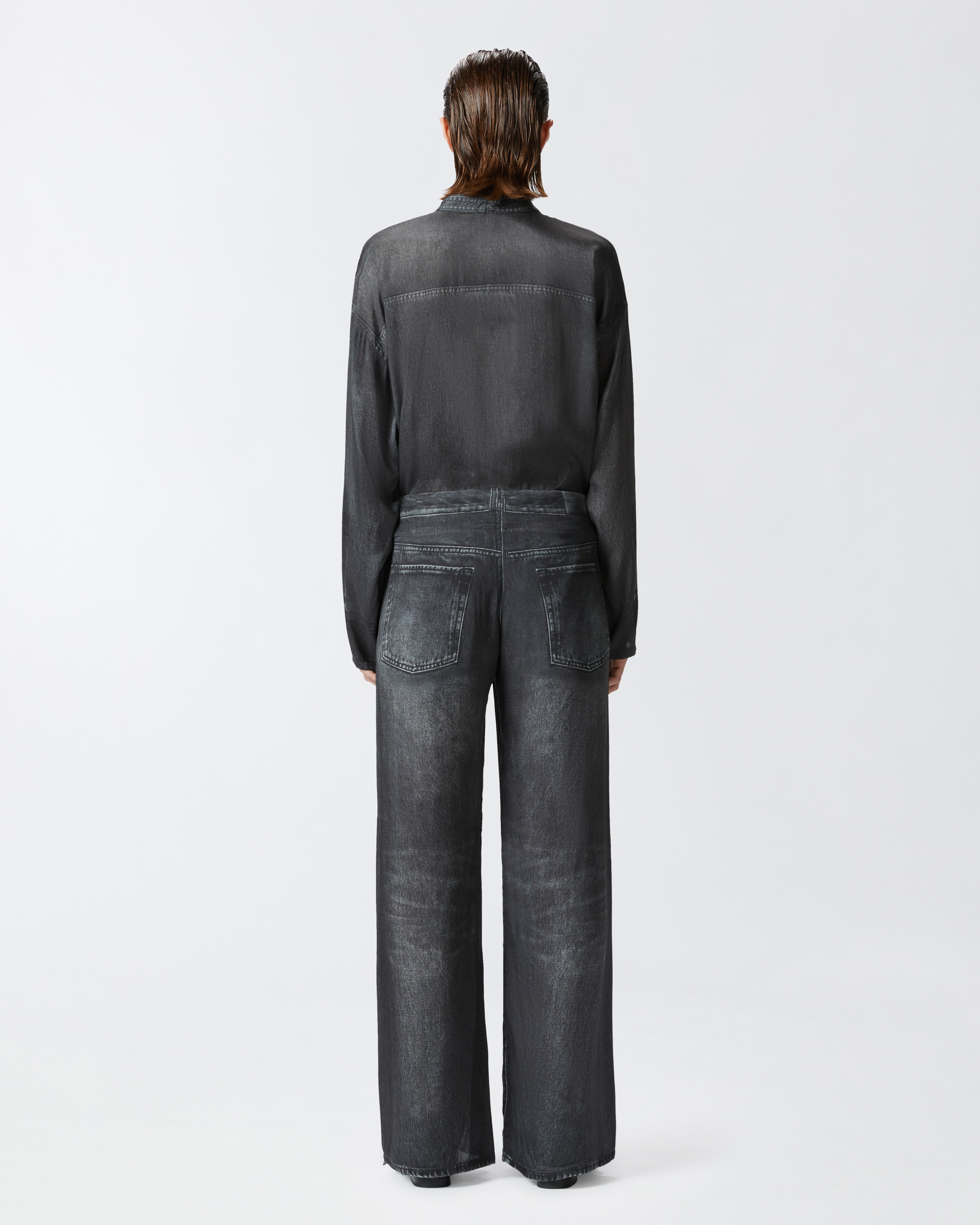 Pinko Sabrina Cotton-blend Jeans In Grey/black