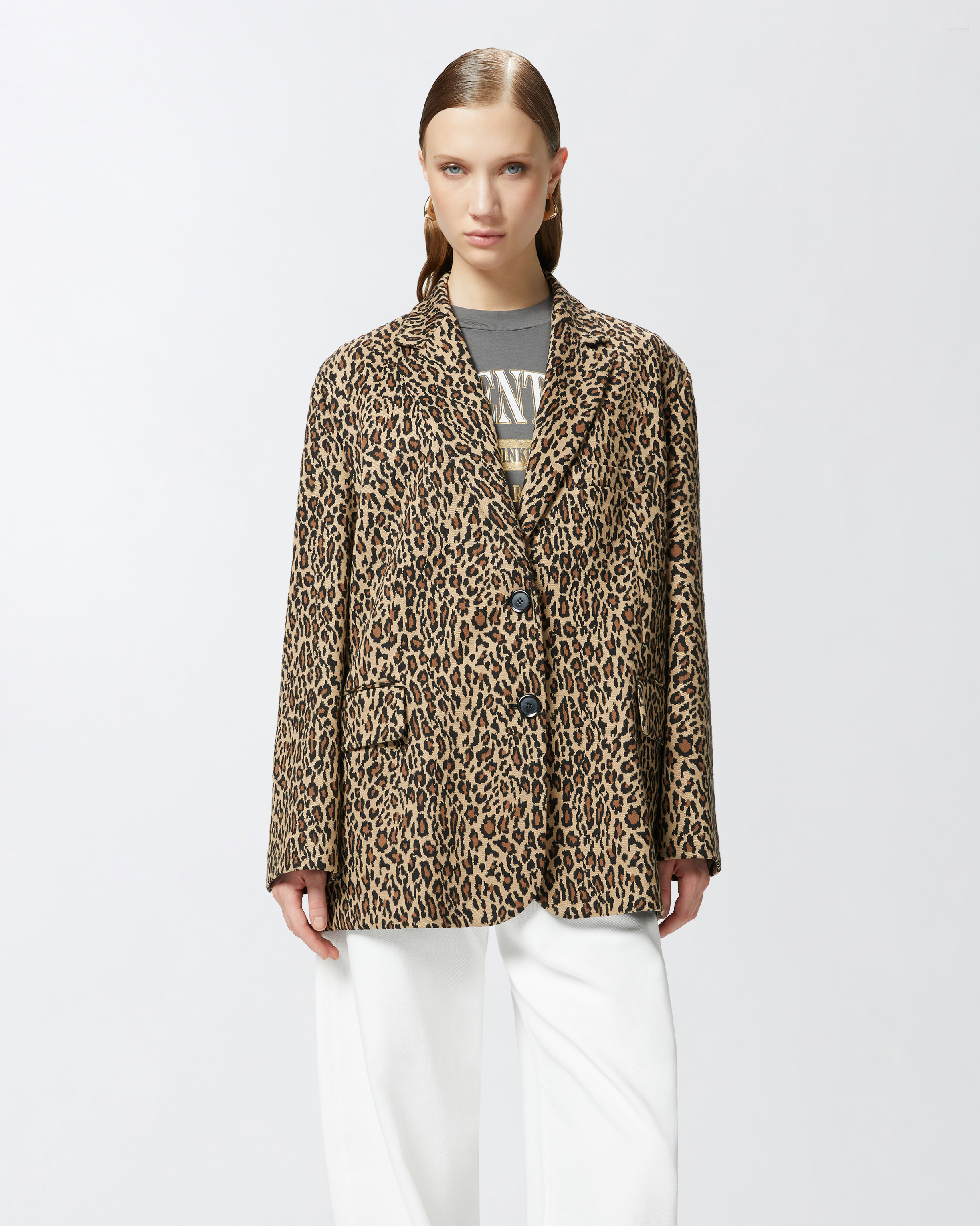 ジャケット PINKO OVERSIZED TEXTURED CANVAS BLAZER PINKO OVERSIZED TEXTURED CANVAS BLAZER | REVERSIBLE
