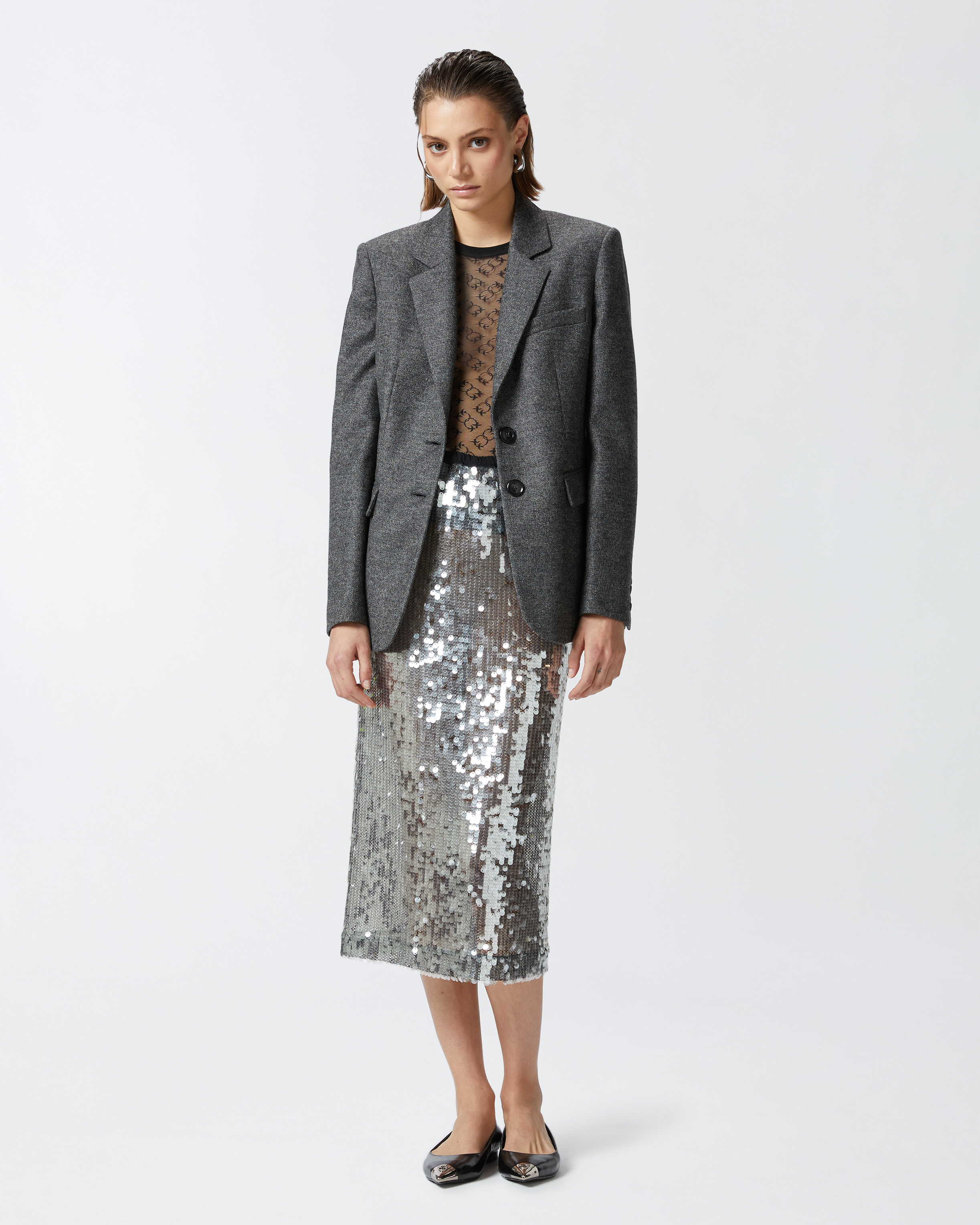 Pinko Jackets In Nero/grigio