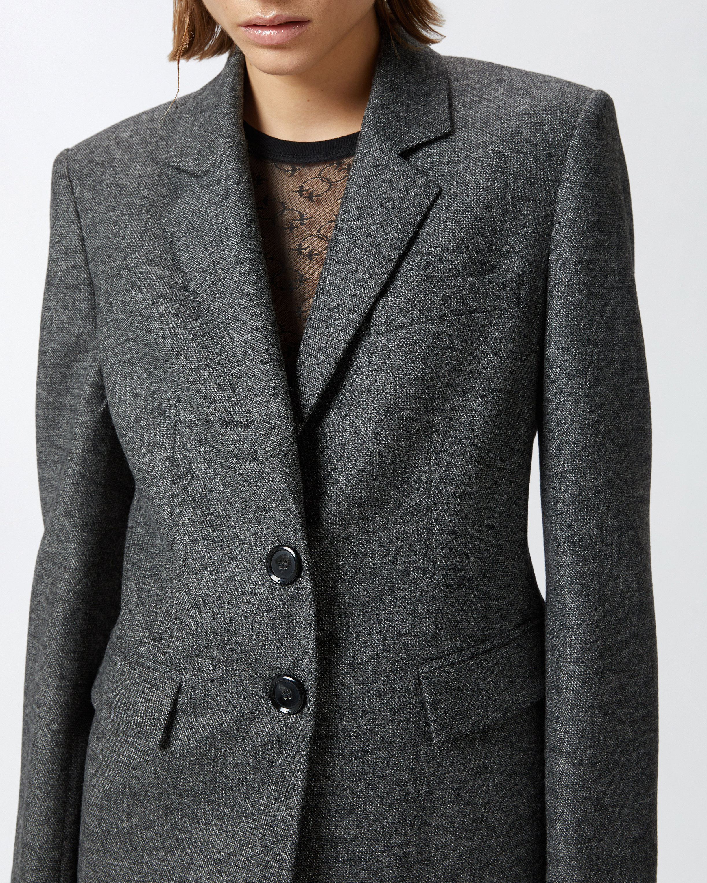 Pinko Jackets In Nero/grigio