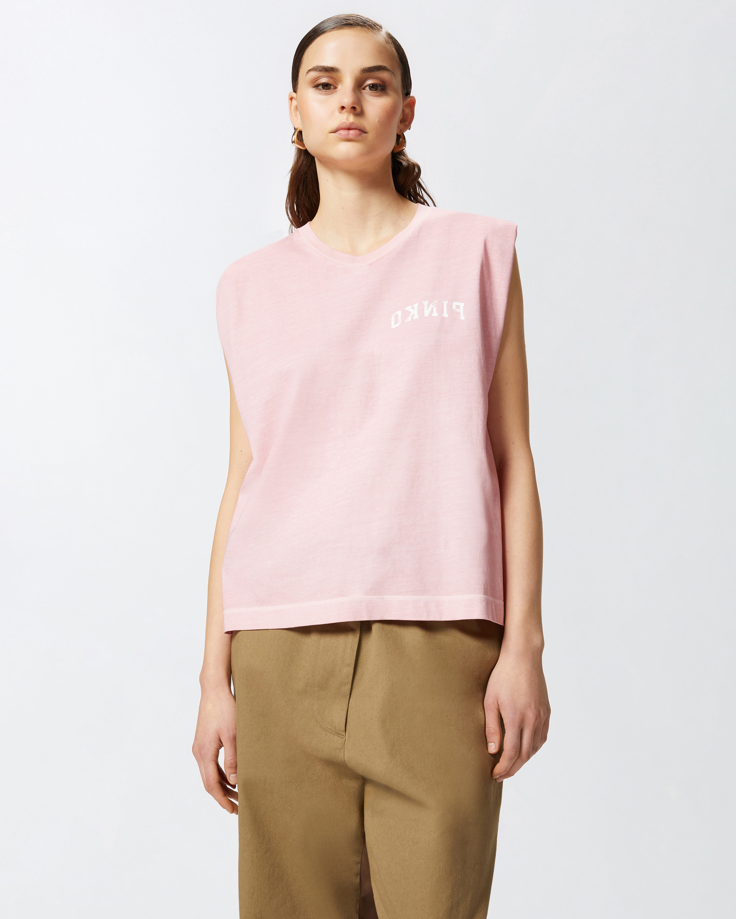 PINKO 売れ筋商品|||ピンコ Tシャツ トップス レディース Tops Purple T-shirt QUENTIN Pinko | Regular Fit | color Violet | Gomez.pl/en